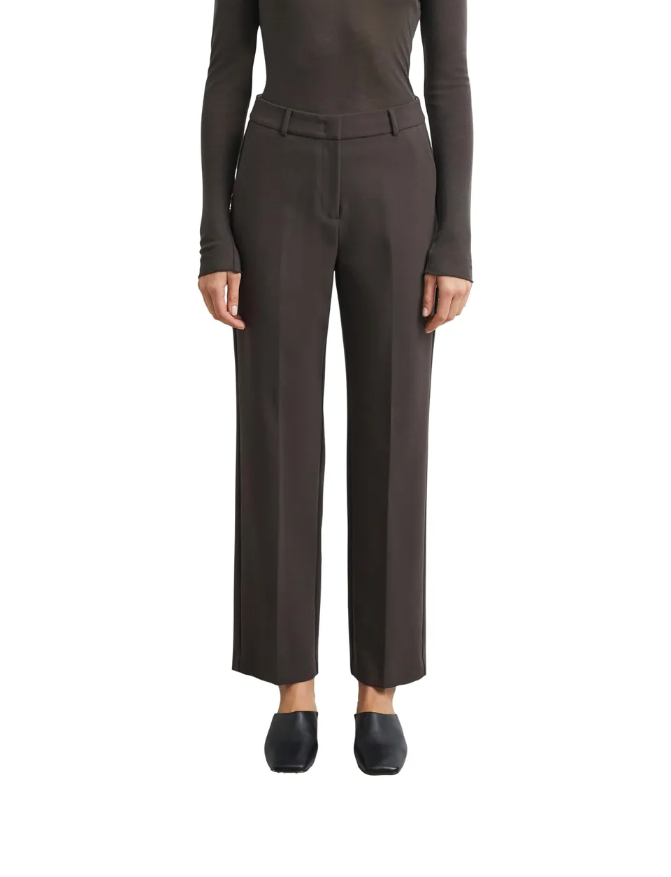 comma-trousers-anzughose-gr-34-dunkelbraun-straight-leg image 1