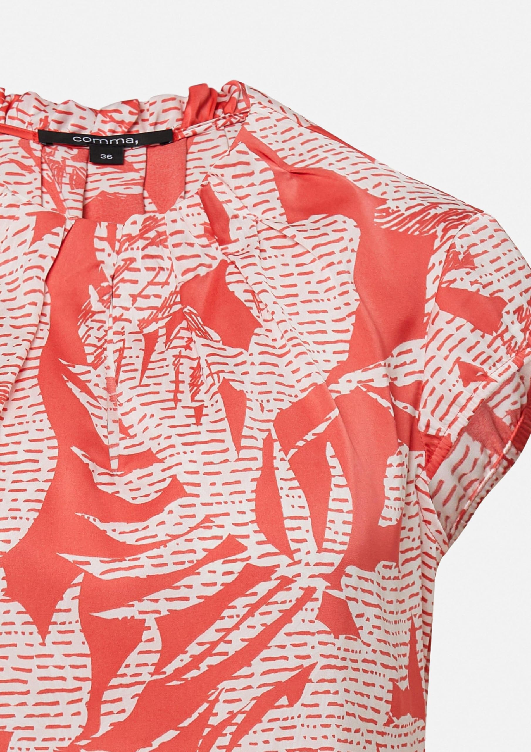 comma-satinbluse-all-over-print-raffung-gr-42-bluse image 6