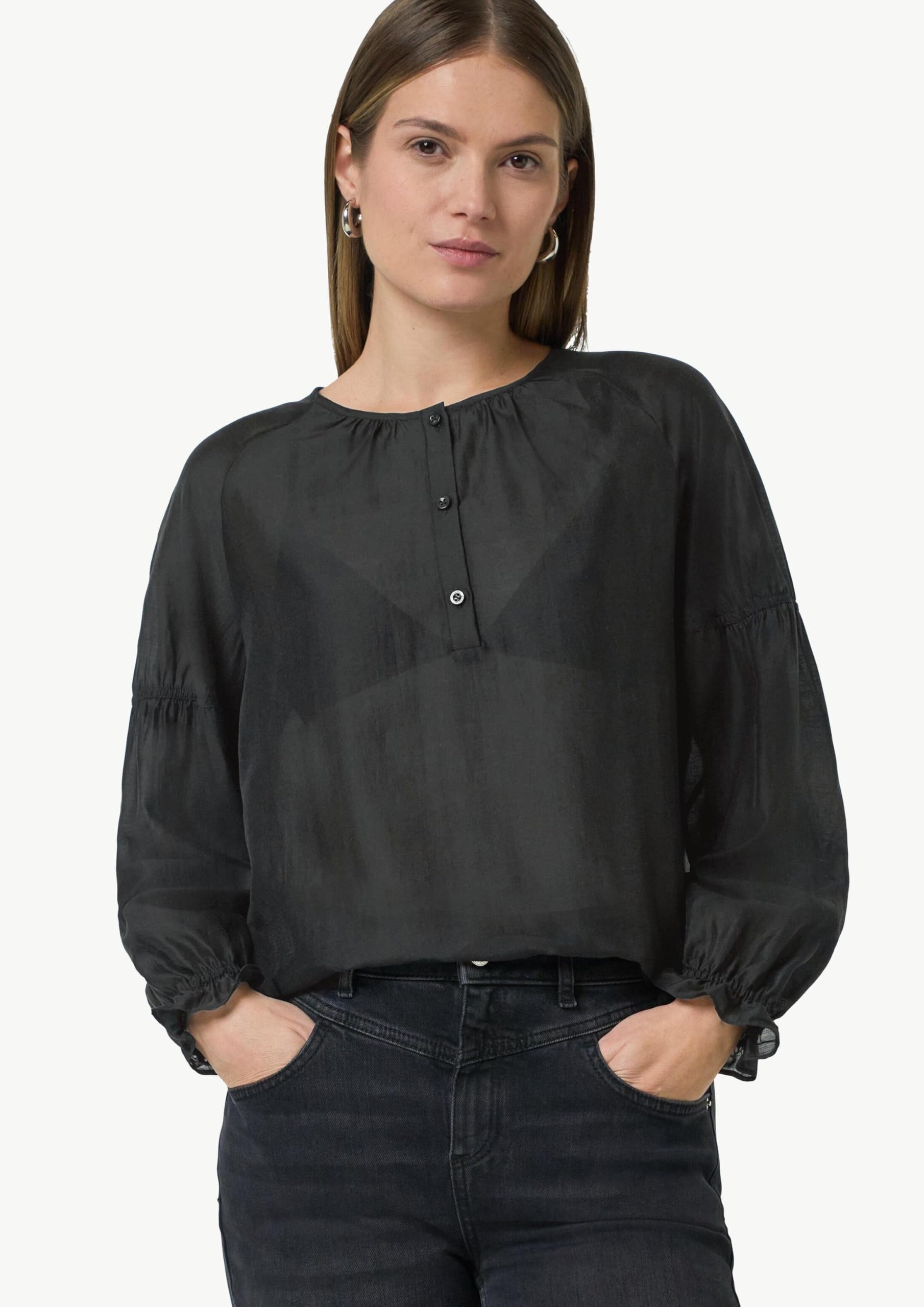 comma-raglan-bluse-damen-viskosemix-gr-38-transparent image 6