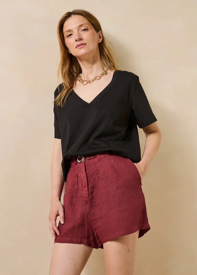 la-f-e-marabout-e-t-shirt-schwarz-oversize-bio-baumwolle-v-ausschnitt image 1
