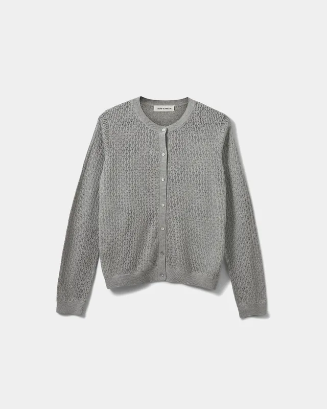 sofie-schnoor-women-cissesw-cardigan-grau-melange-baumwolle image 1