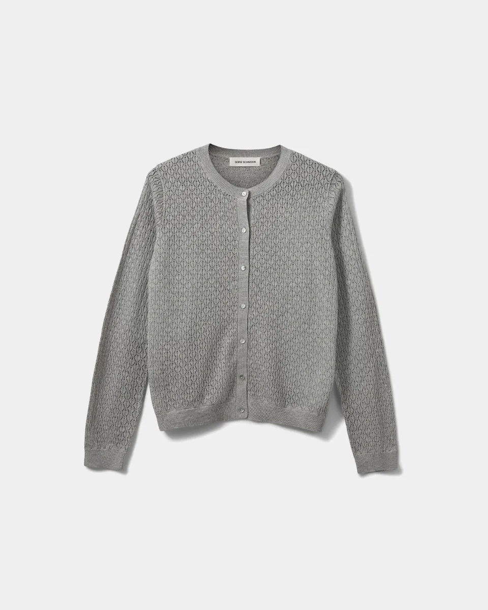 sofie-schnoor-women-cissesw-cardigan-grau-melange-baumwolle image 1