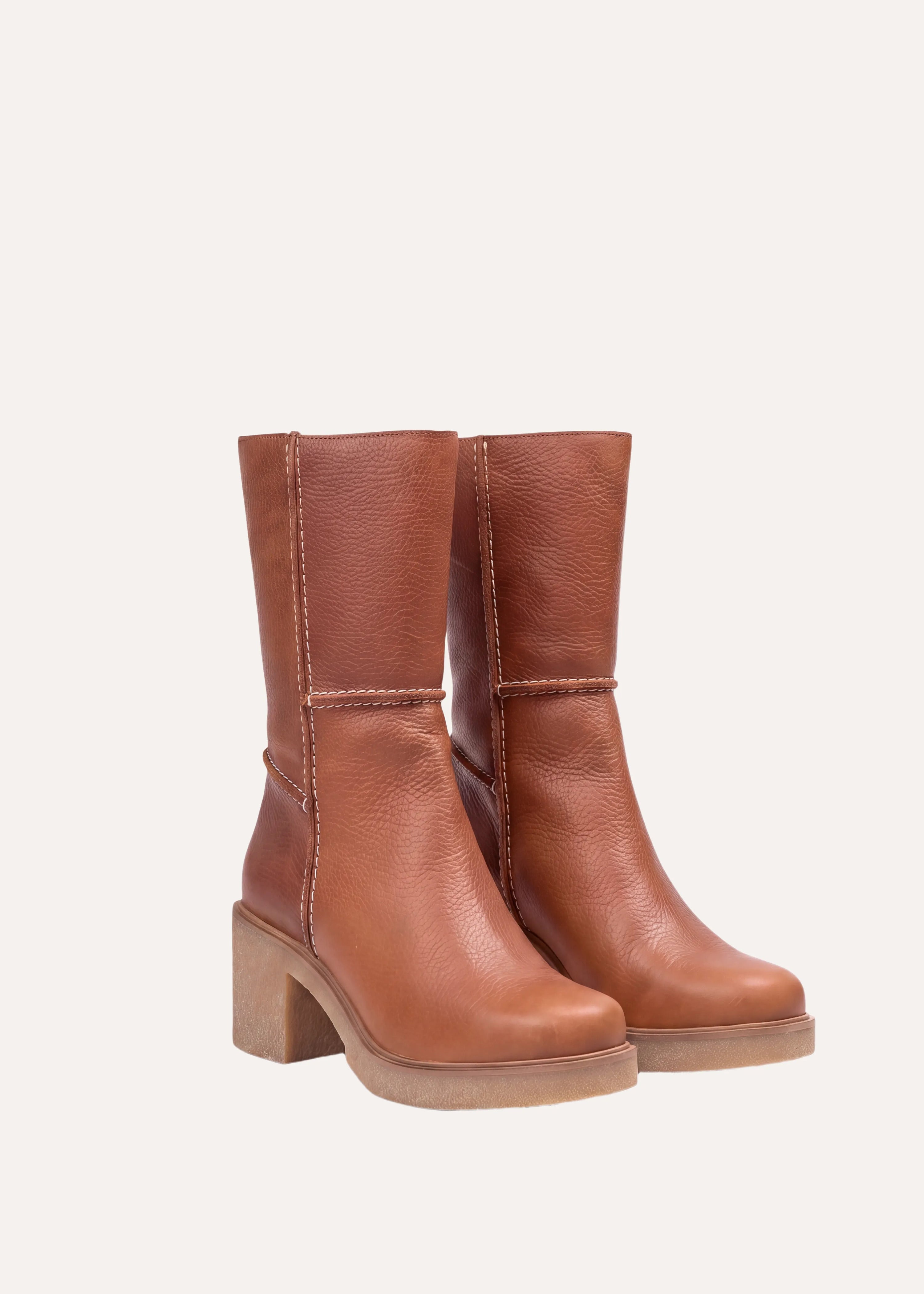 la-f-e-marabout-e-tansu-stiefeletten-camel-leder-absatz image 5