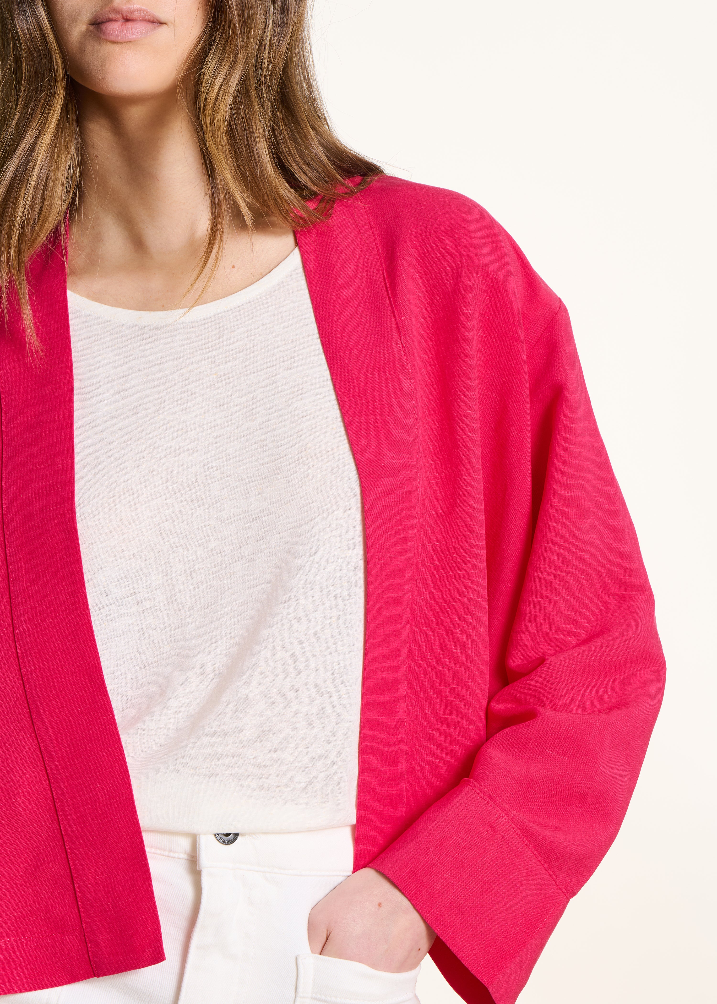 la-f-e-marabout-e-poma-jacke-fuchsia-kurze-damenjacke-leinen image 5