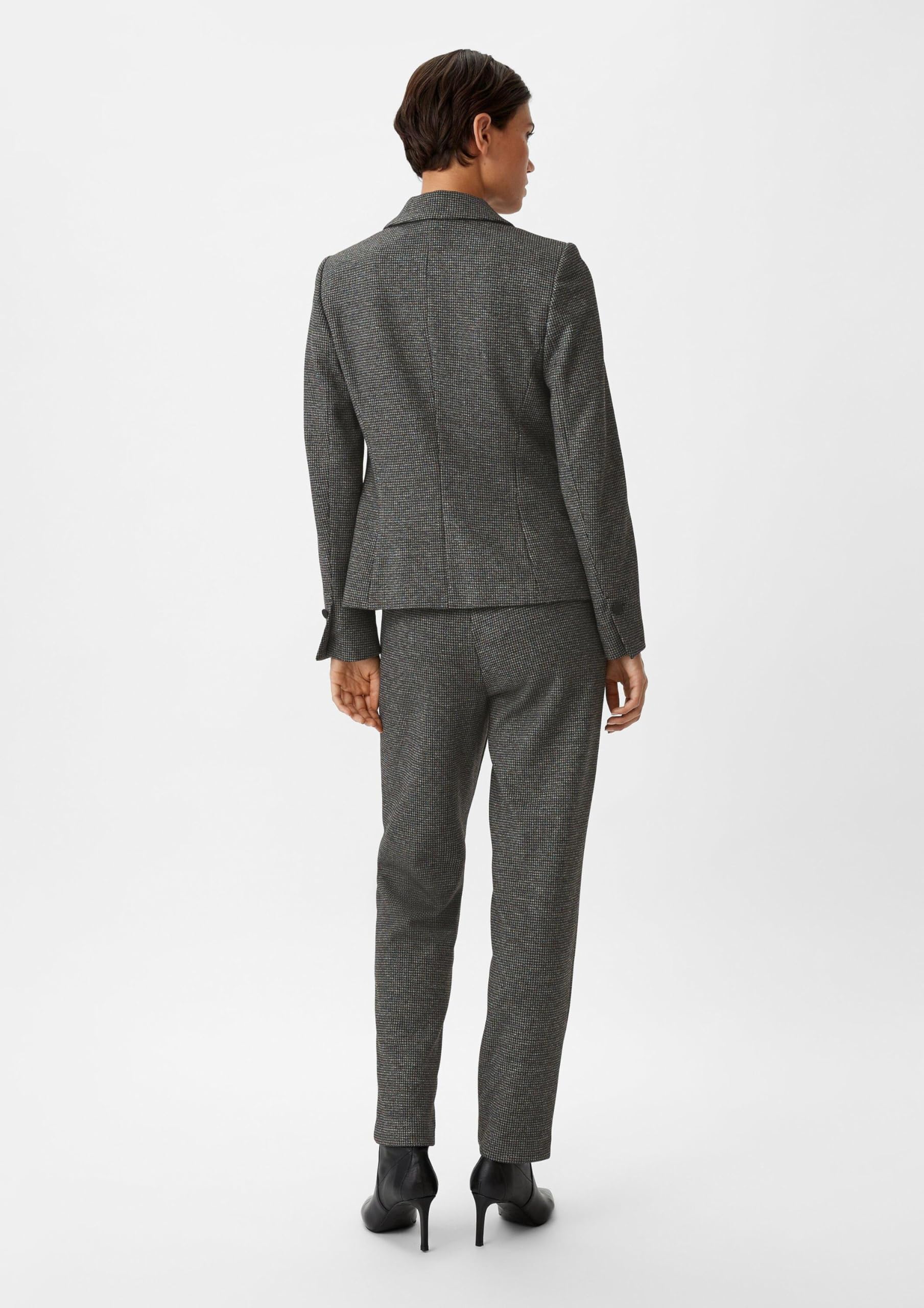 comma-blazer-pepita-muster-jacquard-damenblazer-gr-40-schwarz image 6