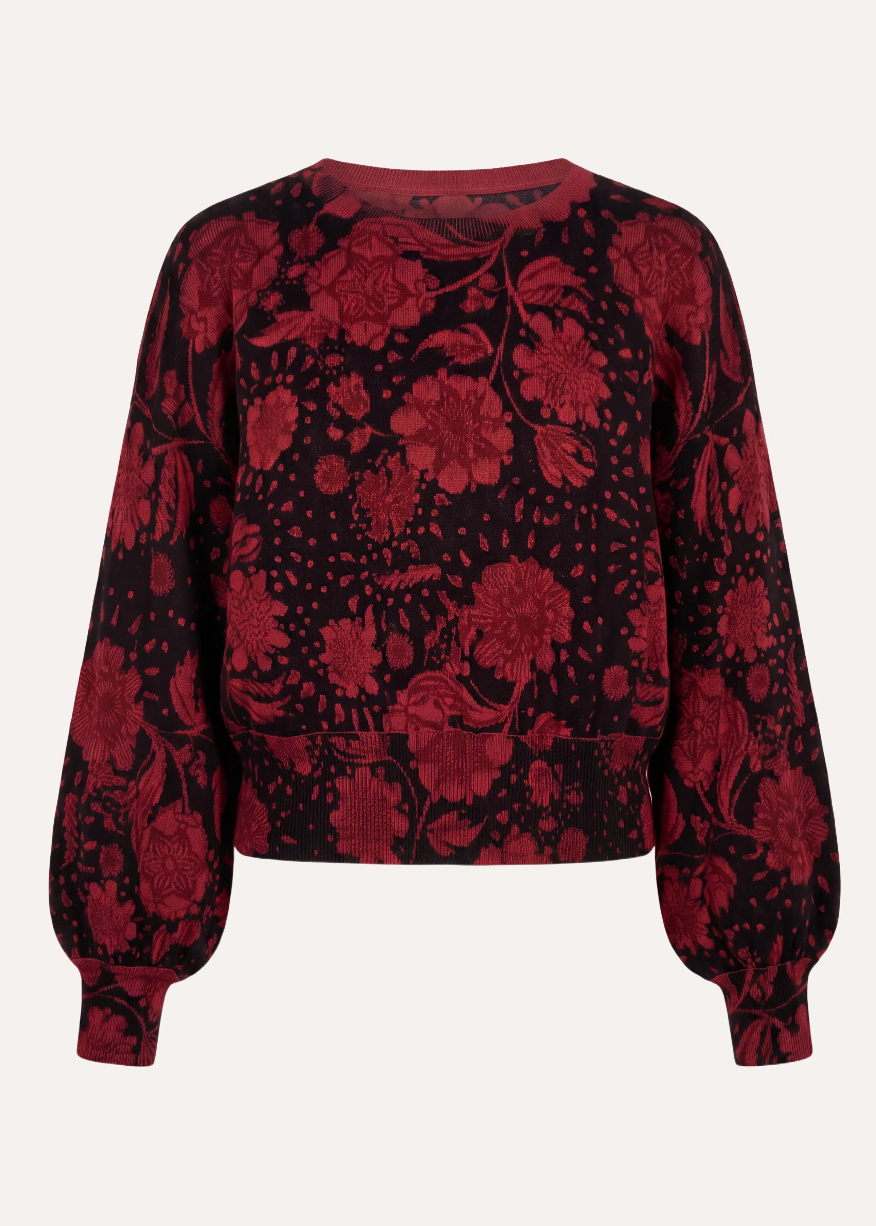la-f-e-marabout-e-eir-pullover-bordeaux-floral-wolle image 6