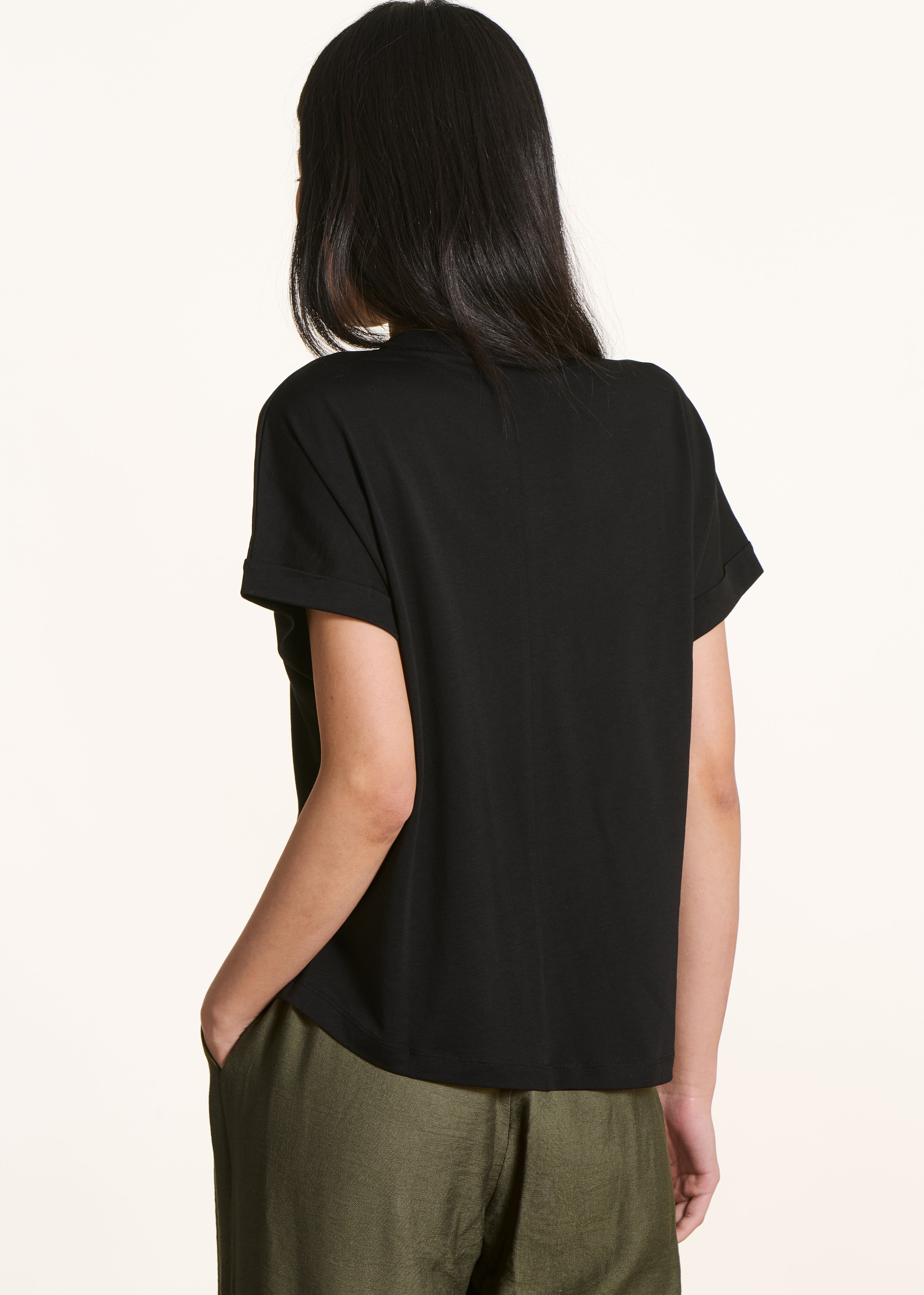 la-f-e-marabout-e-fanta-t-shirt-schwarz-lyocell-knopfleiste image 3