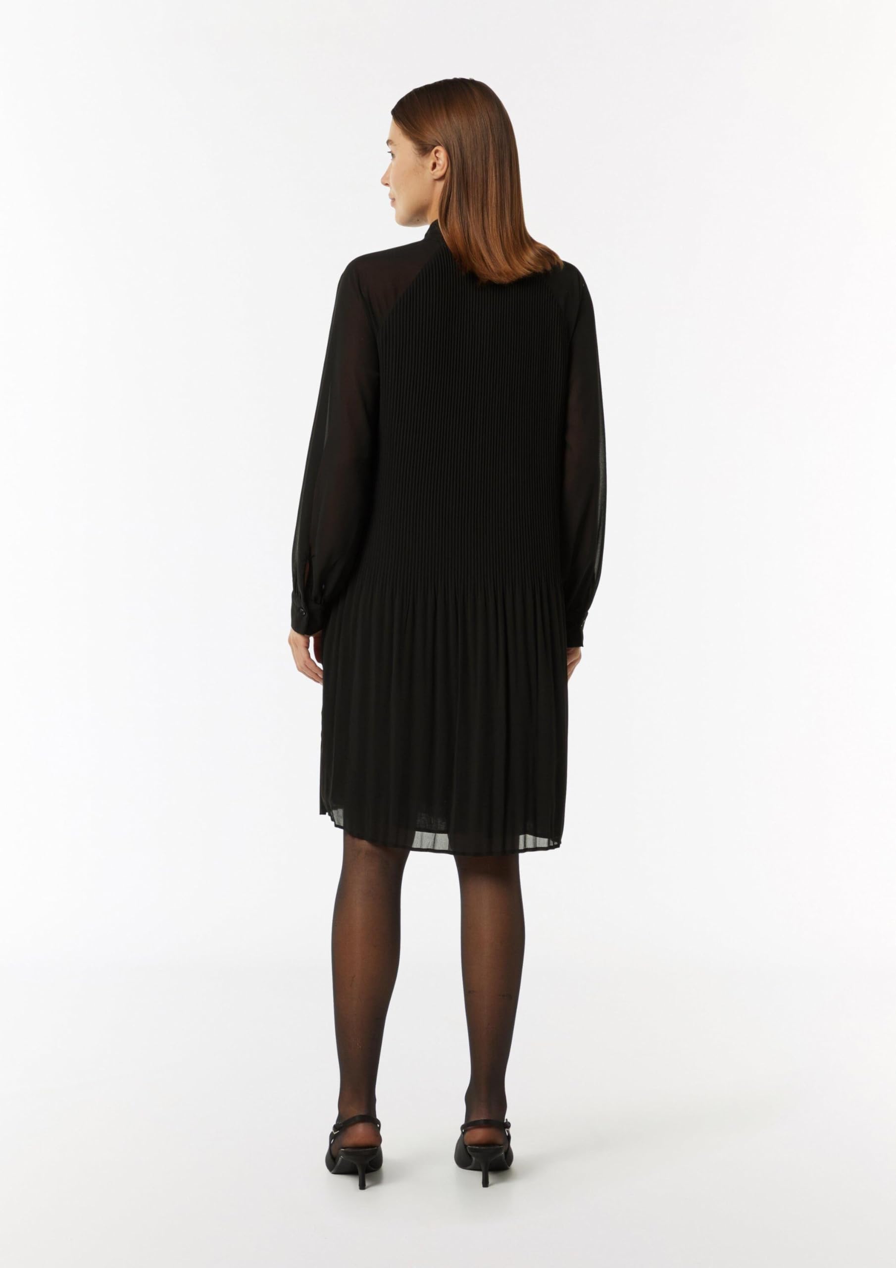 comma-chiffon-plisseekleid-mit-schleifen-detail-gr-46 image 6