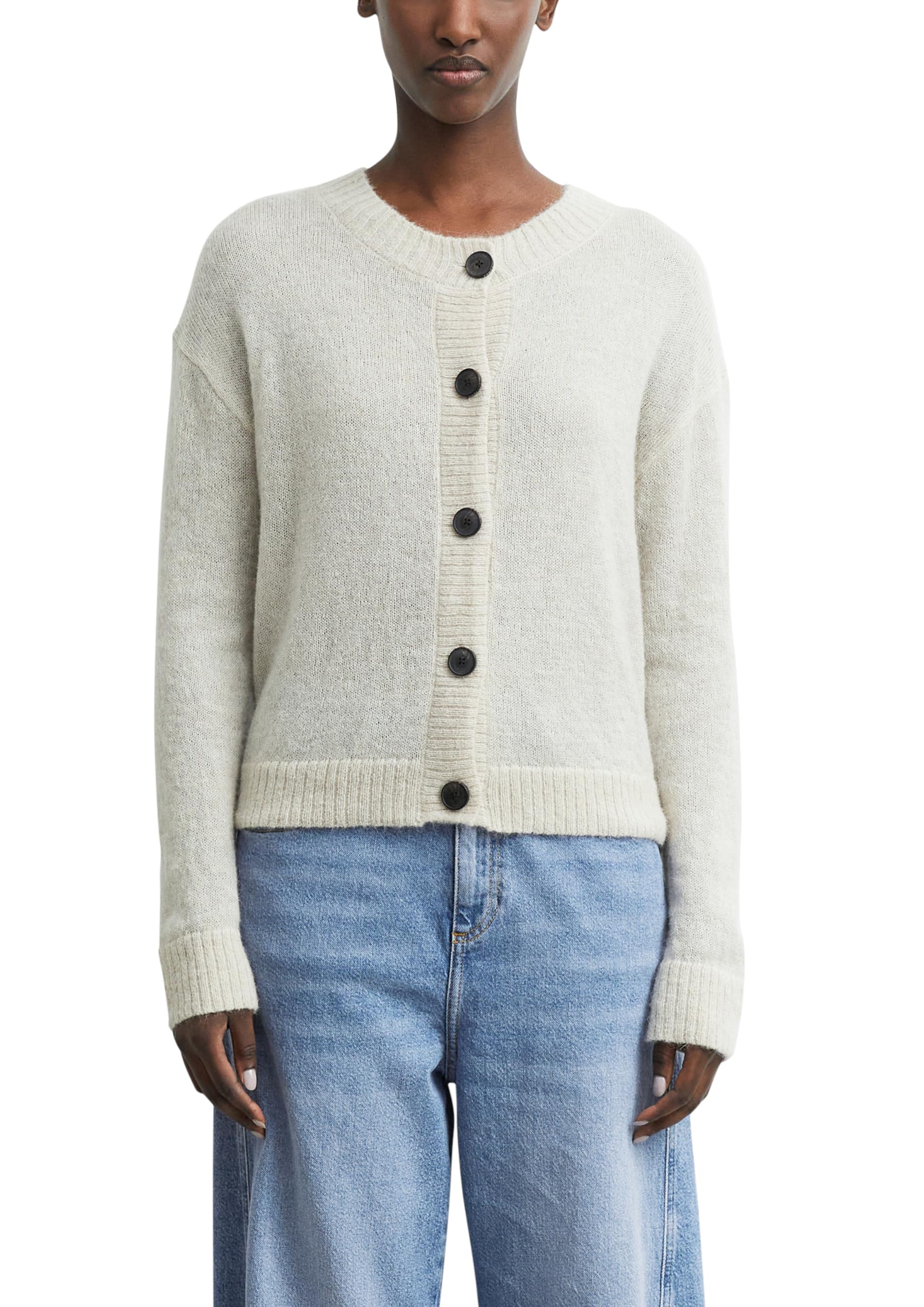 comma-jackets-strickjacke-alpaka-mix-gr-e-34-rundhals image 1