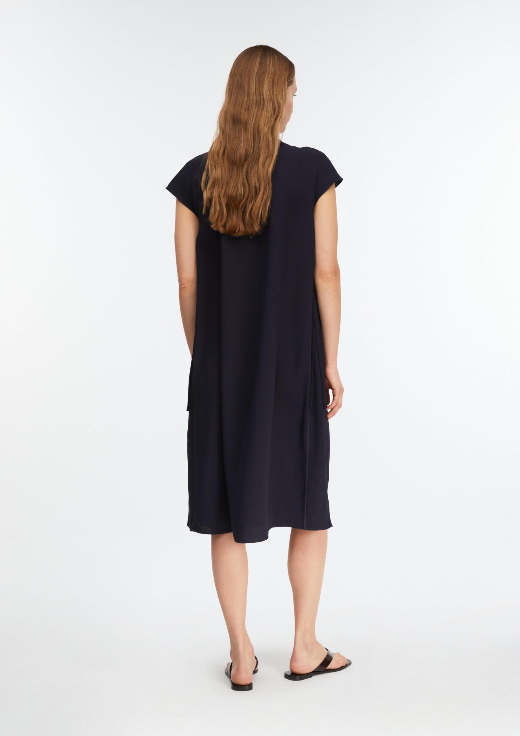 comma-loose-fit-midi-kleid-v-ausschnitt-gr-40-mit-g-rtel image 7