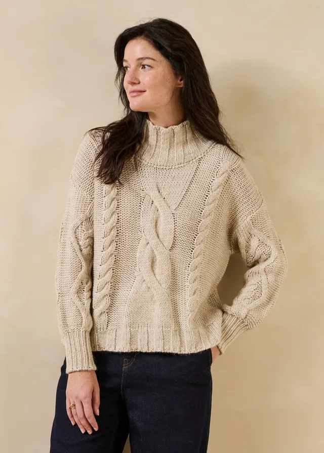 la-f-e-marabout-e-grissi-pullover-beige-zopf-stehkragen image 1