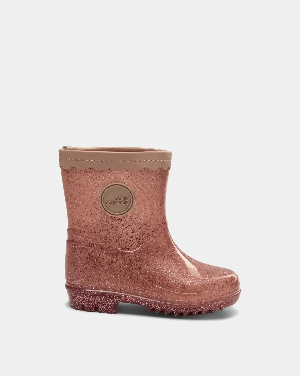 sofie-schnoor-kids-perla-gummistiefel-rose-glitzer-leo-ohne-futter image 1