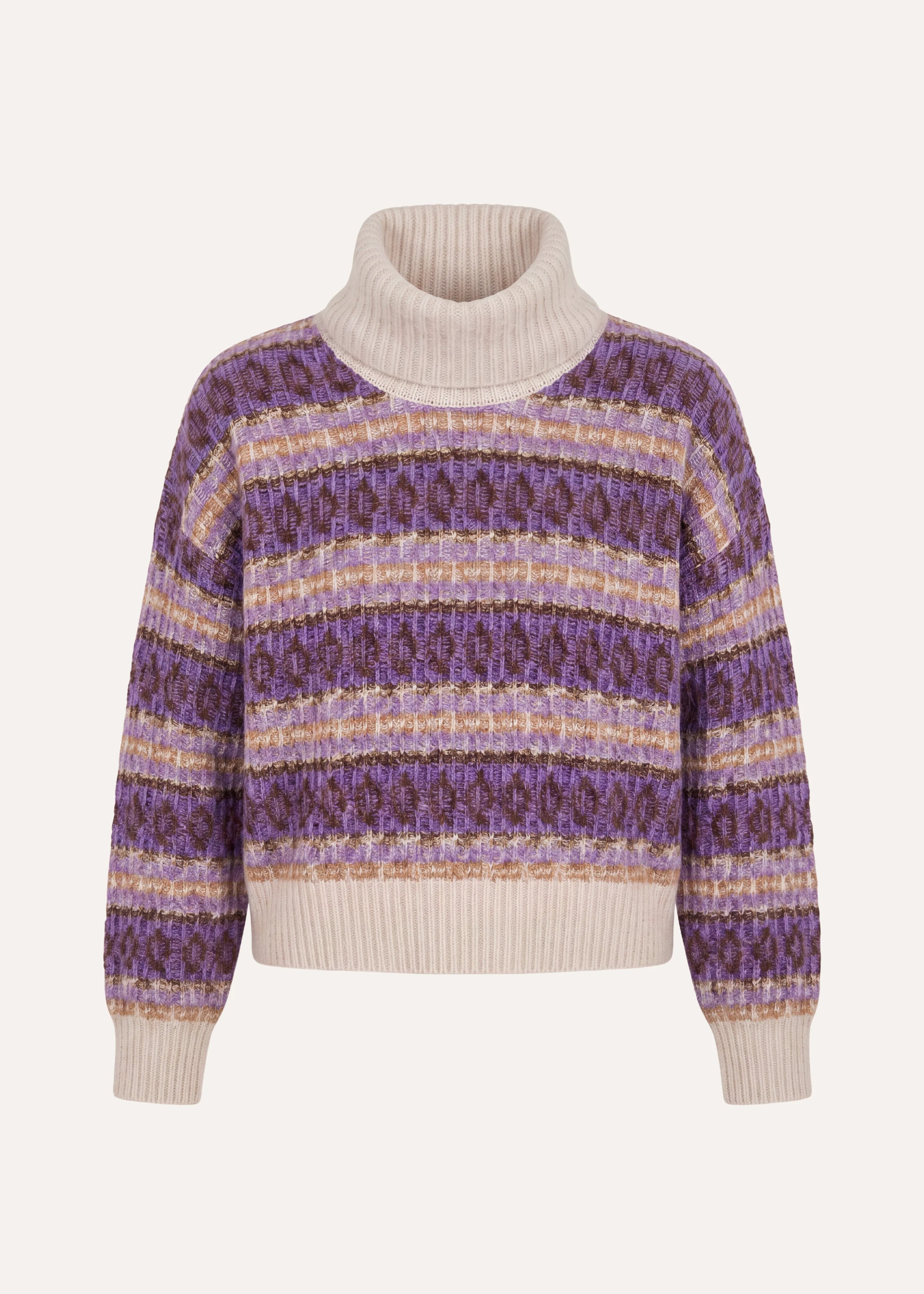 la-f-e-marabout-e-goji-pullover-cru-violett-streifen-oversize image 6