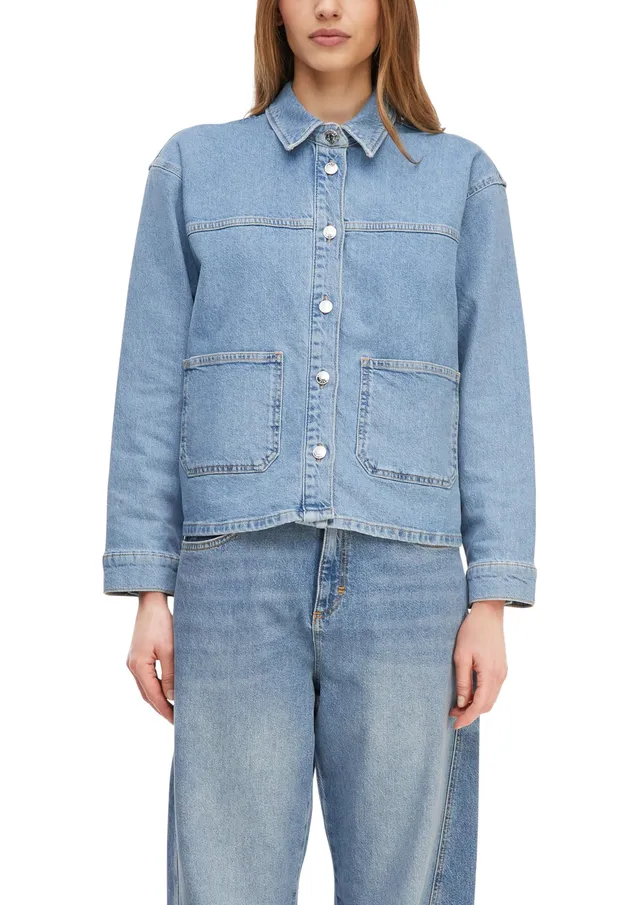 comma-2179771-jeansjacke-damen-curve-knopfleiste-gr-36 image 1