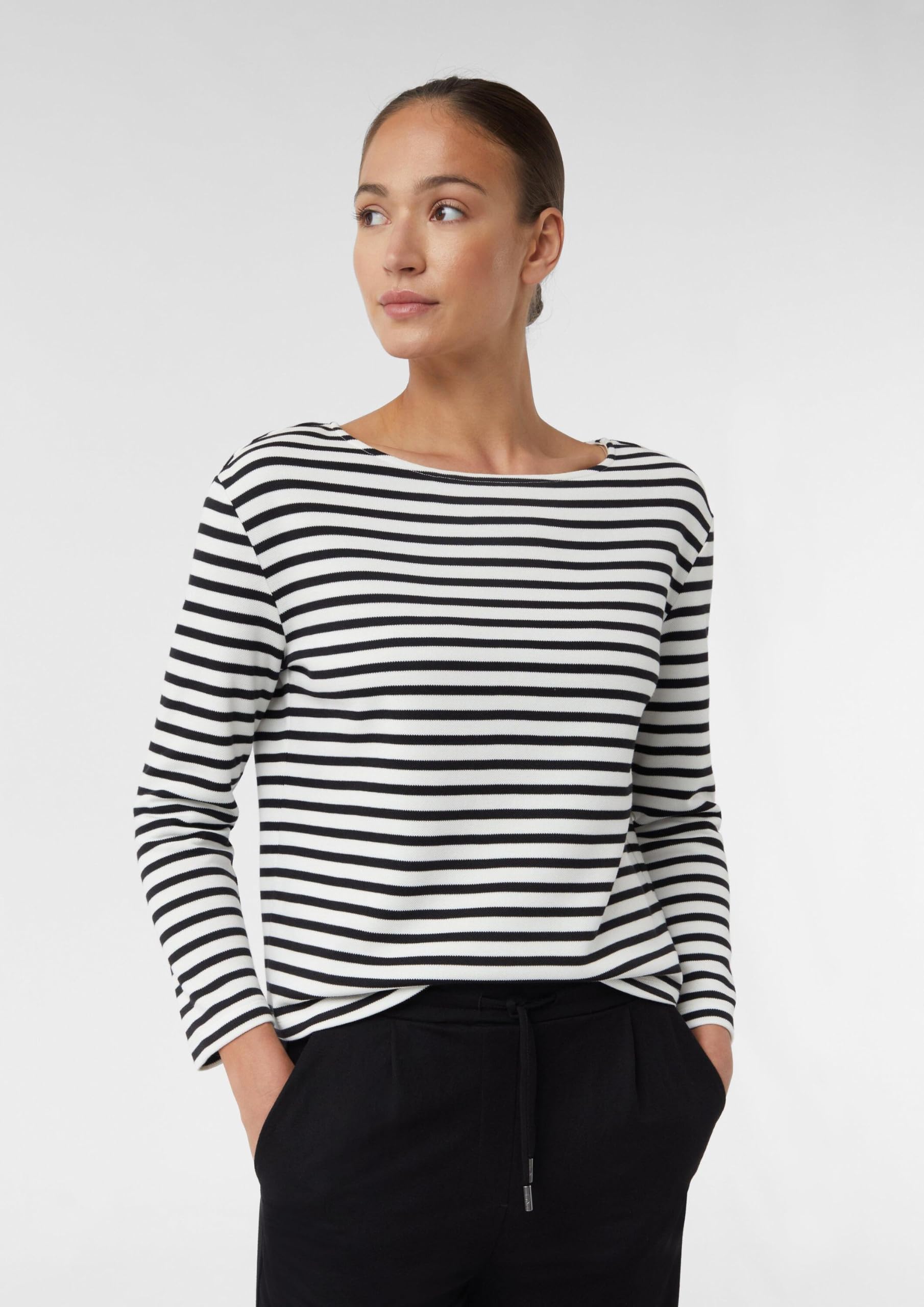 comma-sweatshirt-piqu-gestreift-gr-36-pullover image 3