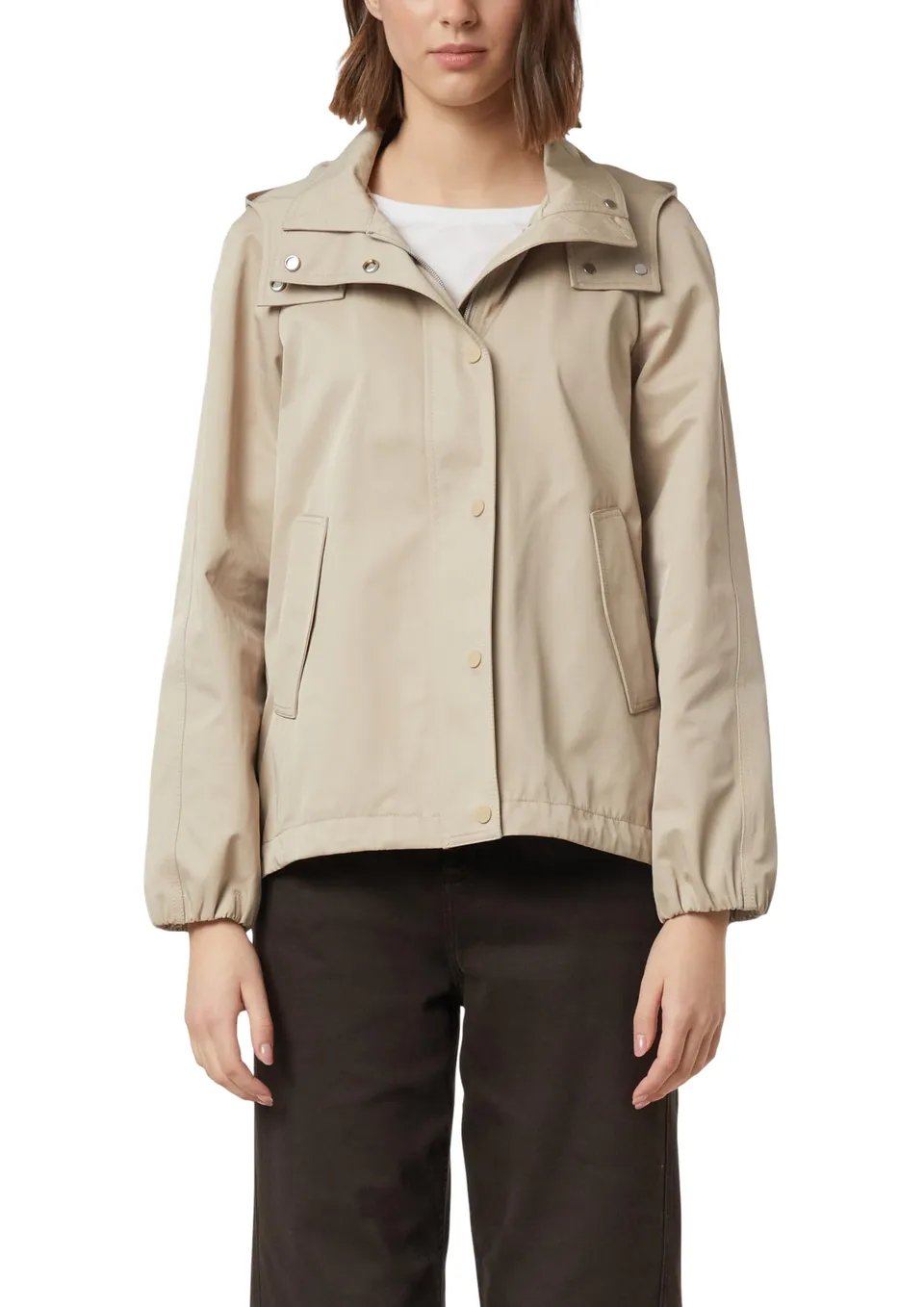comma-outdoor-jacke-stehkragen-kapuze-gr-40-beige-bergang image 1