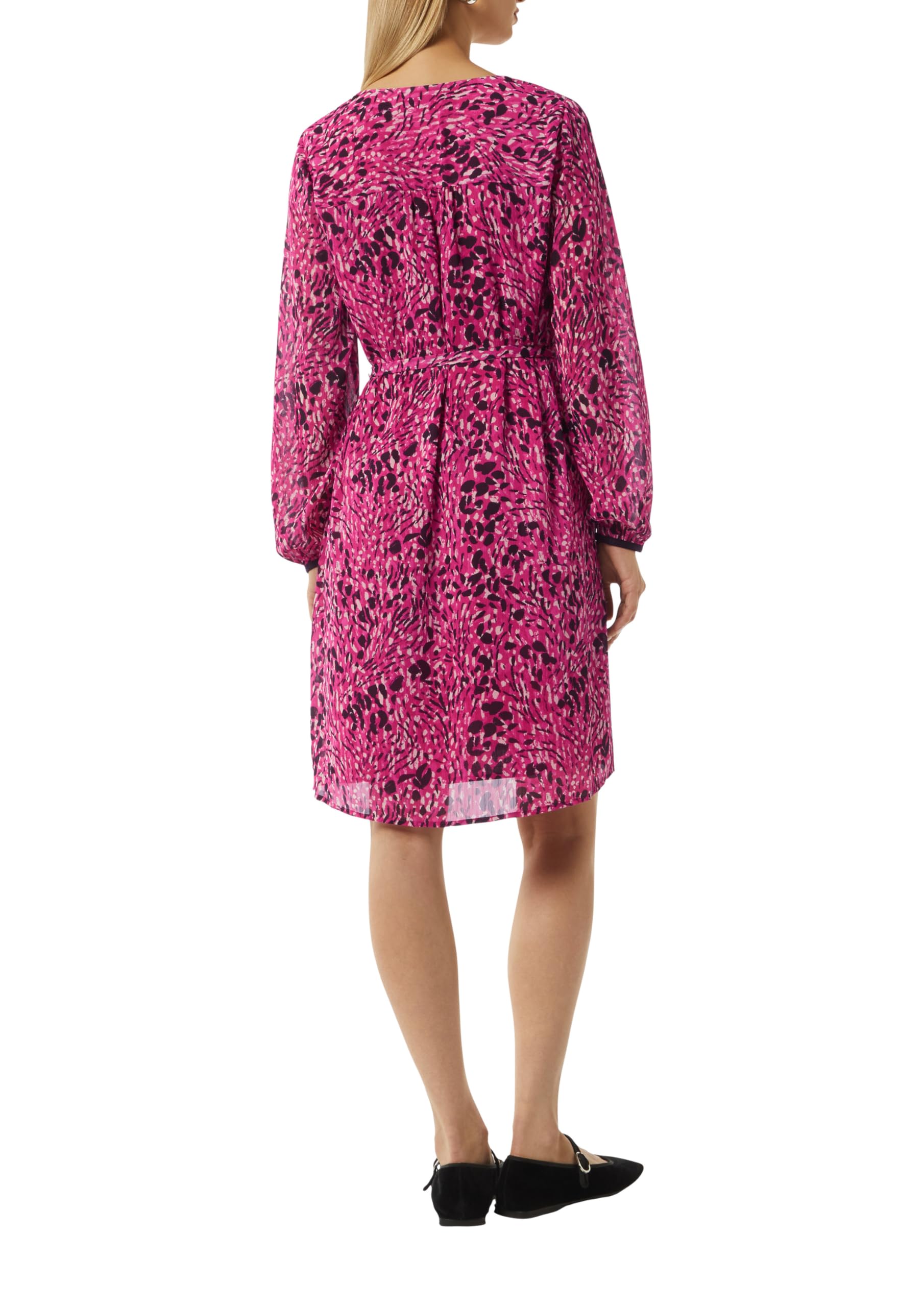 comma-kleid-damenkleid-gr-38-mit-print-und-bindeg-rtel image 2