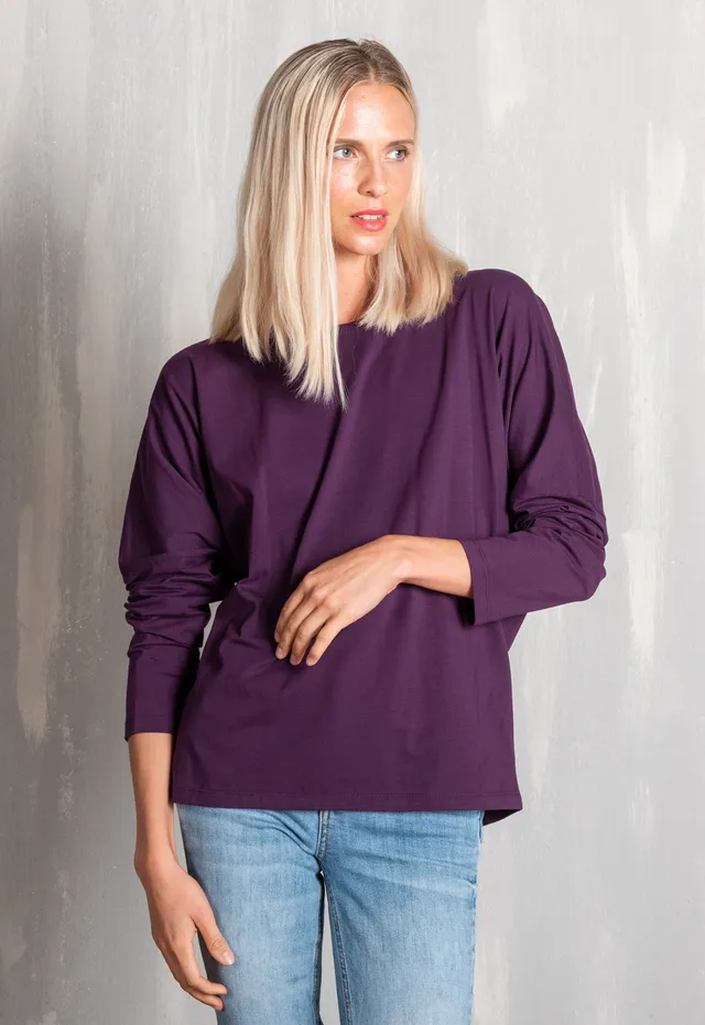 moshiki-w25-top-g4-fledermaus-top-bio-baumwolle-aubergine-s image 1
