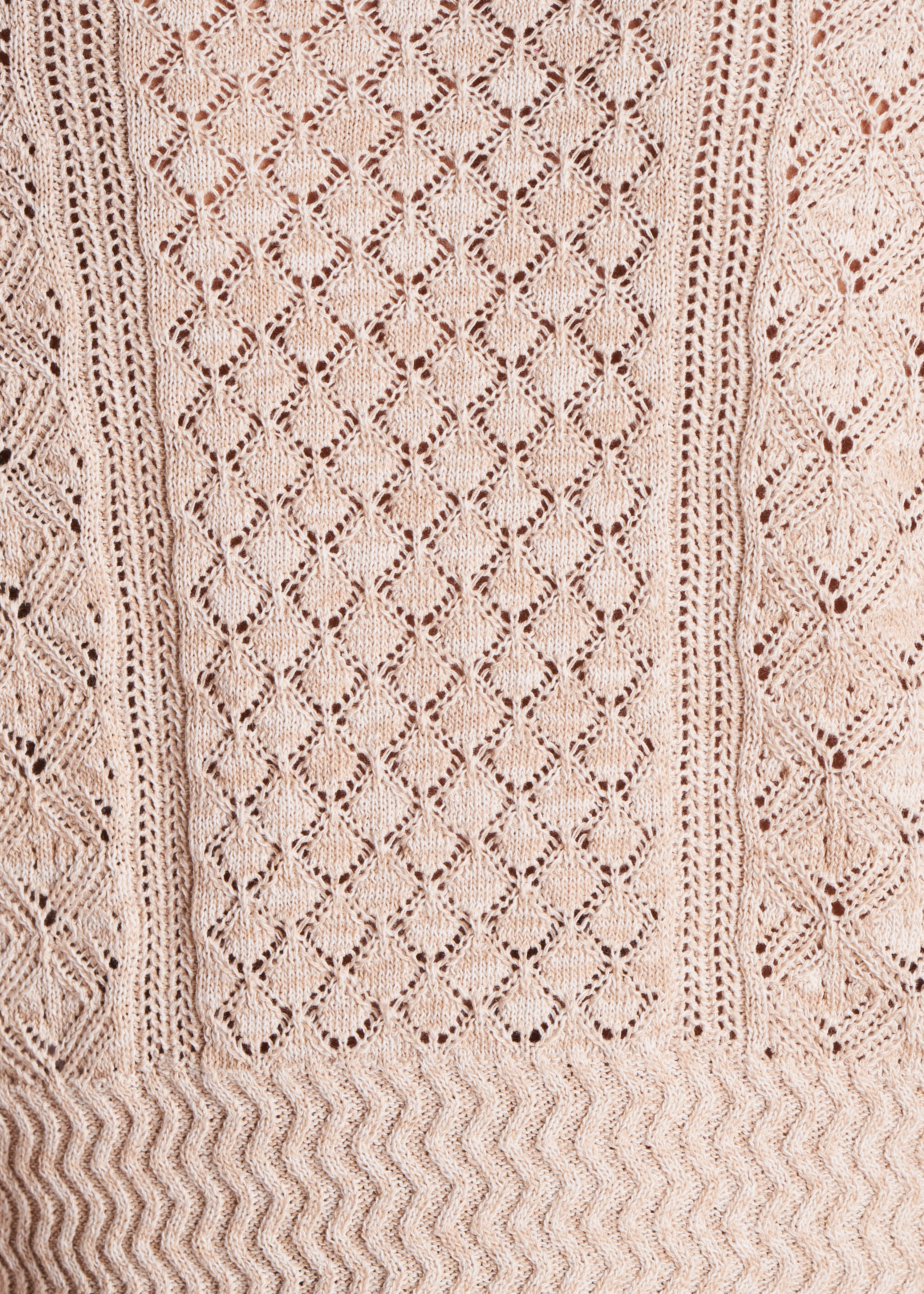 la-f-e-marabout-e-docile-pullover-beige-kurzarm-lochstrick image 4