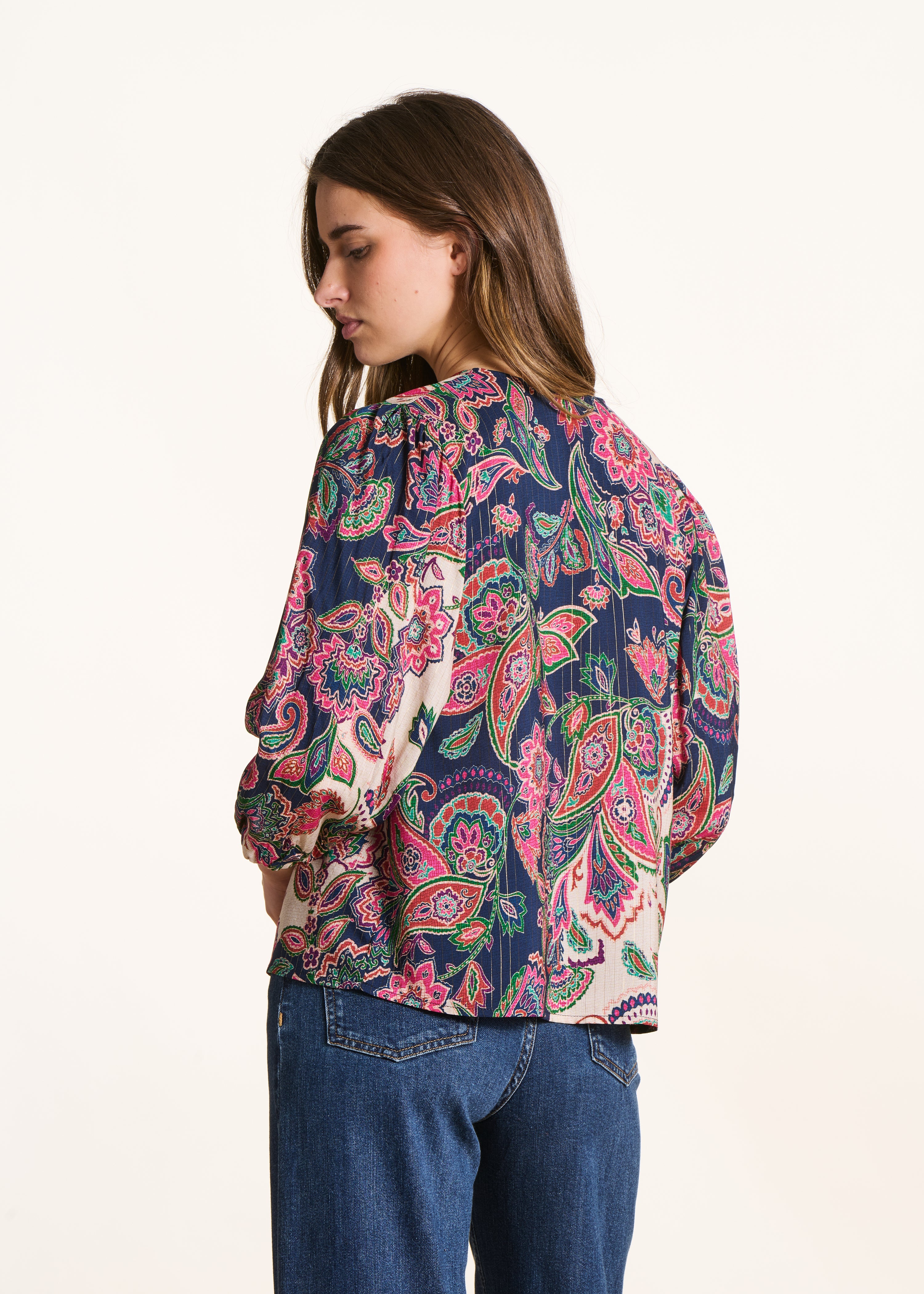 la-f-e-marabout-e-paisley-top-v-ausschnitt-rosa-blau-multicolor image 3