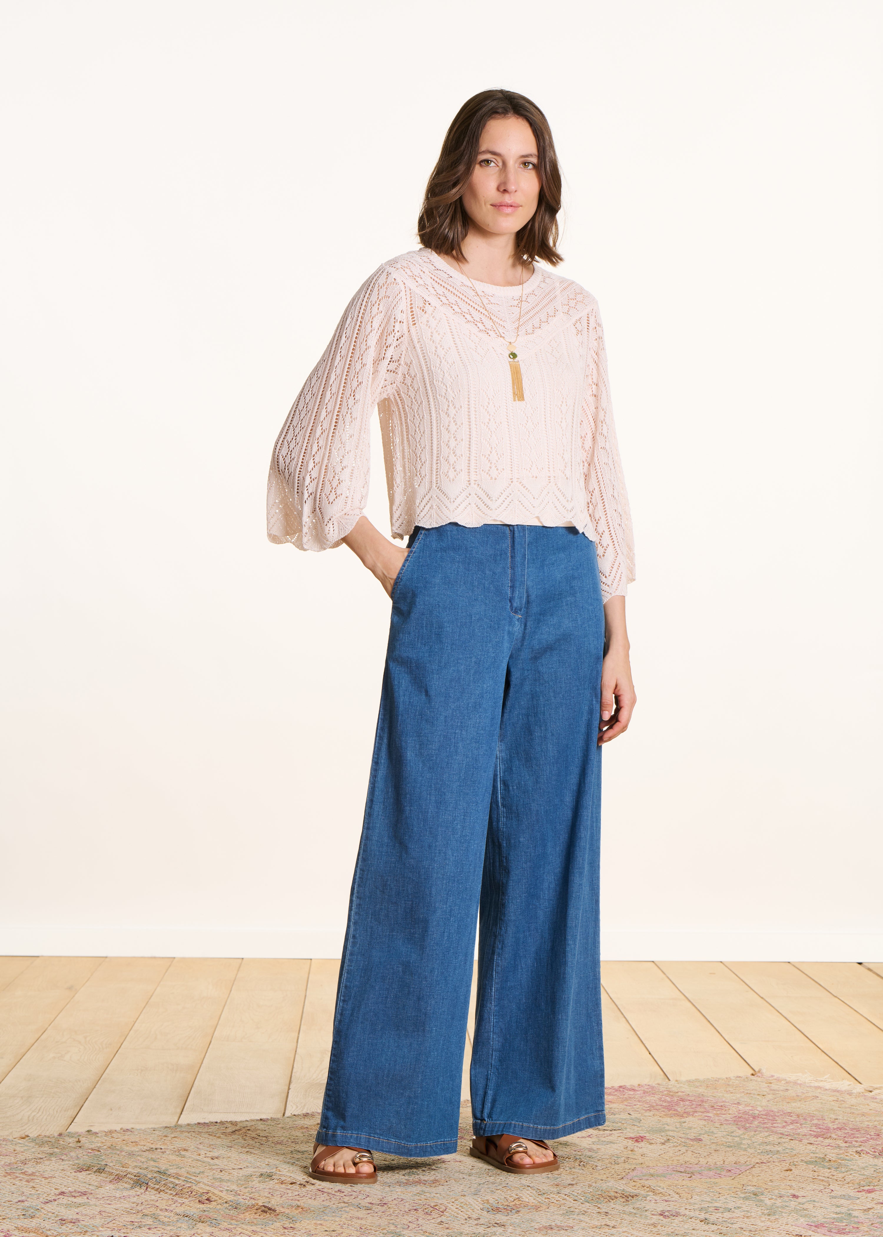 la-f-e-marabout-e-fabric-pullover-ecru-ajour image 2