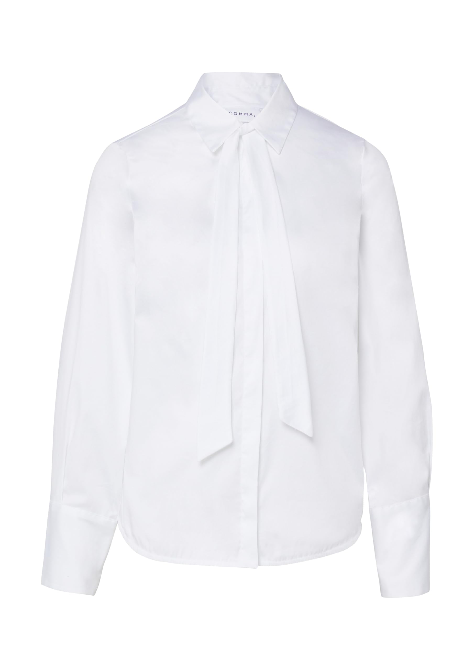 comma-bluse-stretch-popeline-bindekragen-gr-44-krawatte image 4