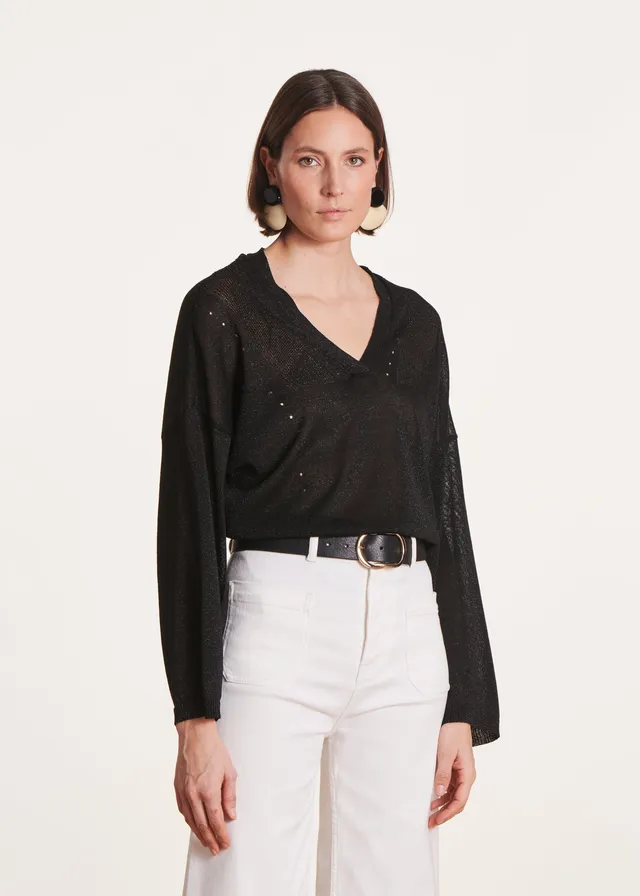 la-f-e-marabout-e-dyke-pullover-damen-schwarz-oversize image 1