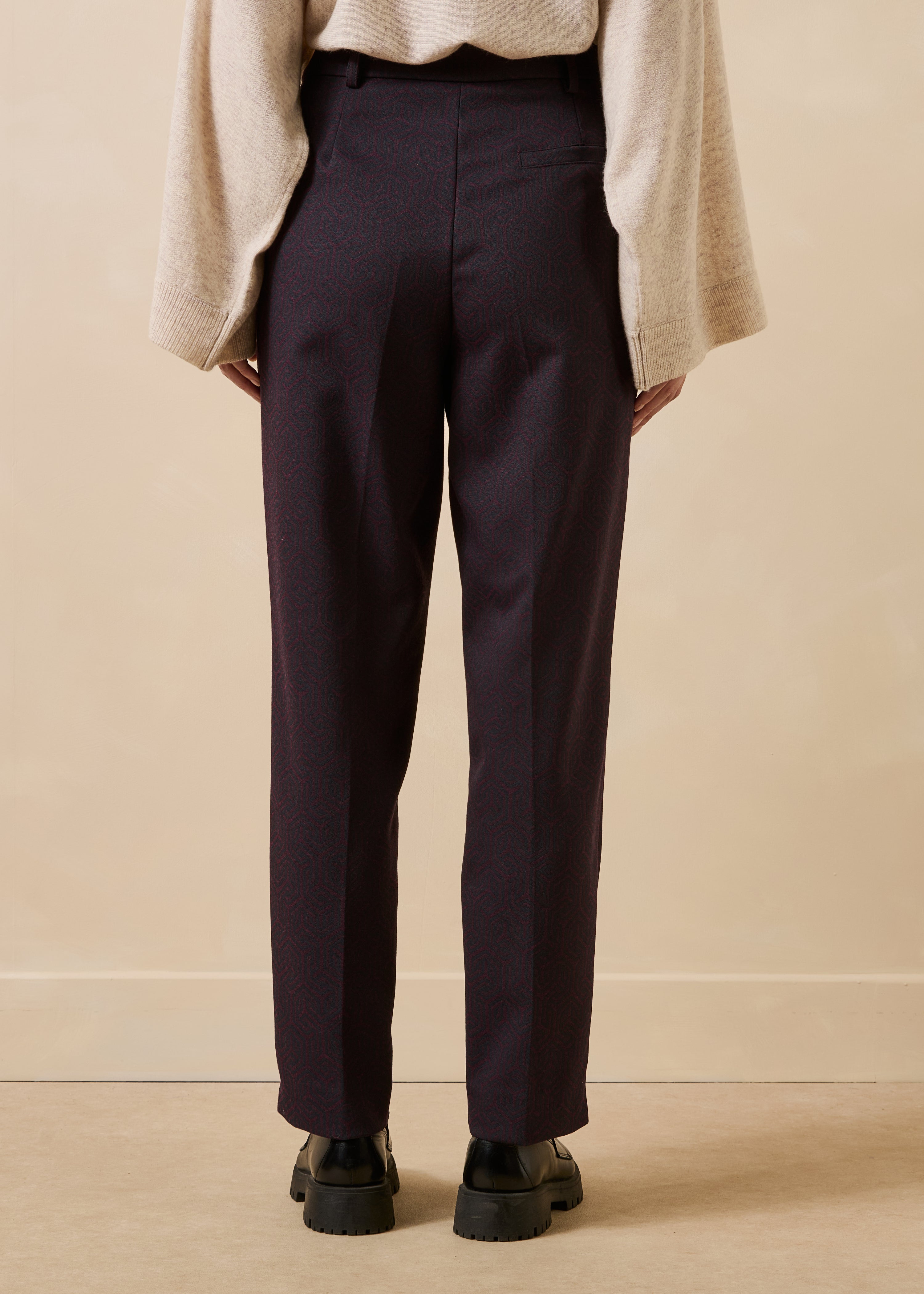 la-f-e-marabout-e-billy-hose-aubergine-encre-7-8-jacquard image 3