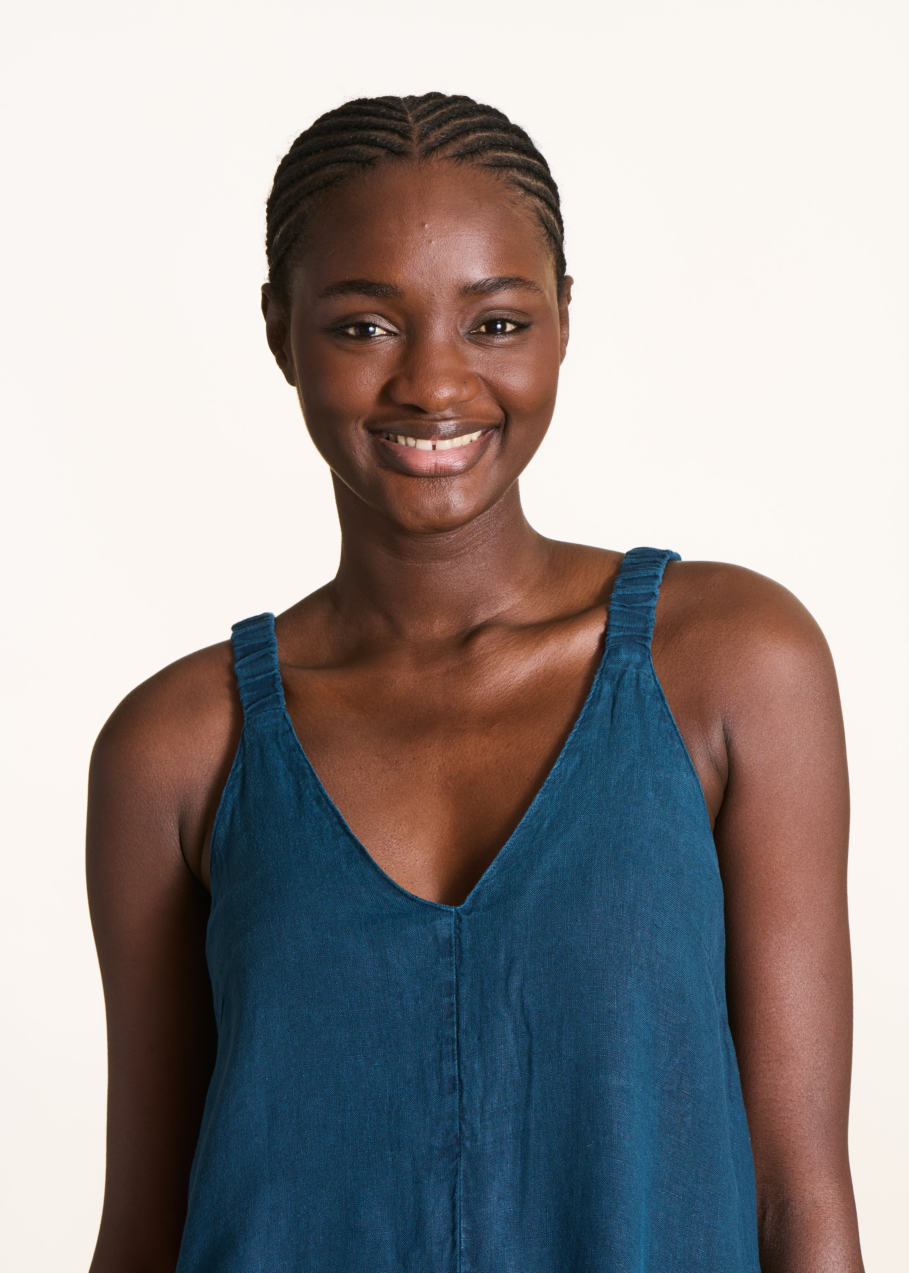 la-f-e-marabout-e-overall-leinen-petrol-v-ausschnitt image 5