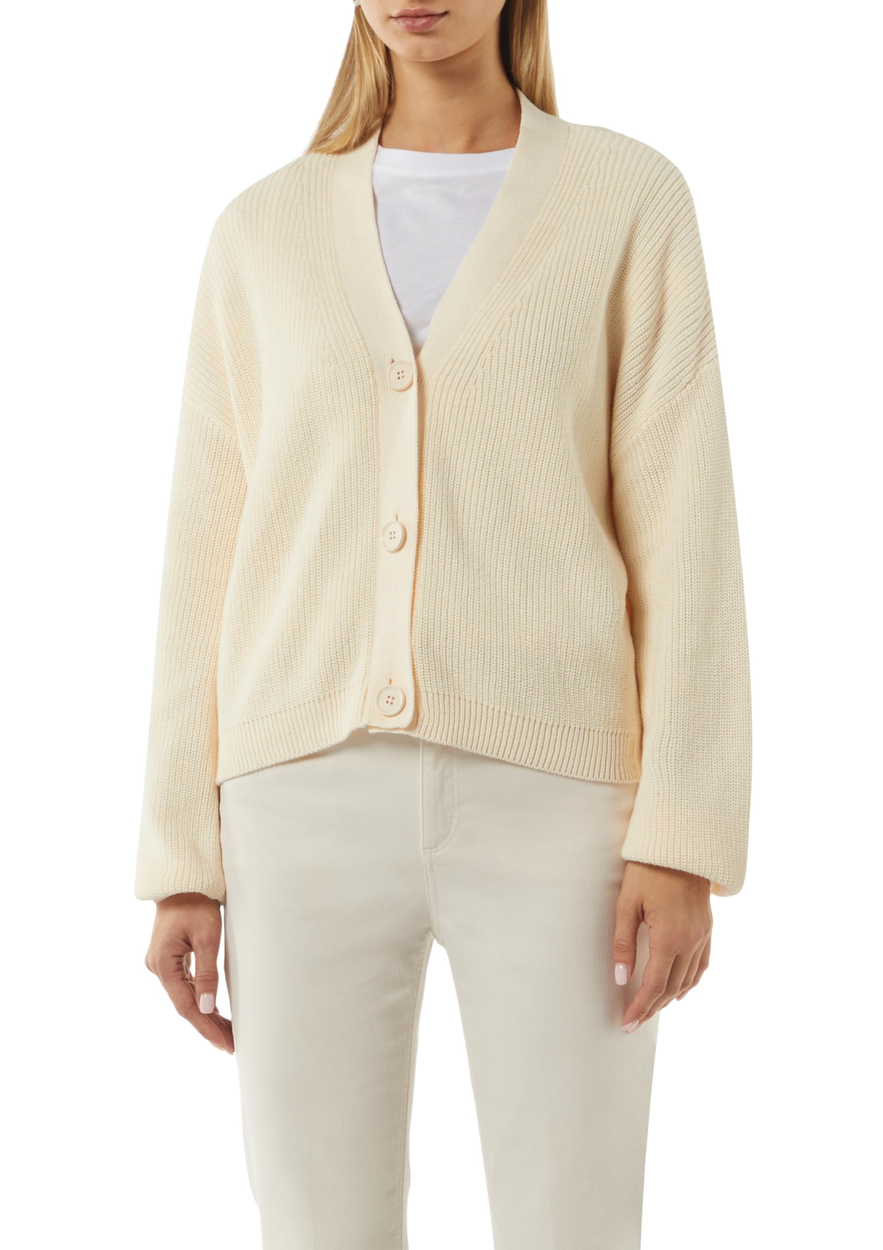 comma-cardigan-rippstruktur-strickjacke-creme-berschnitten image 7