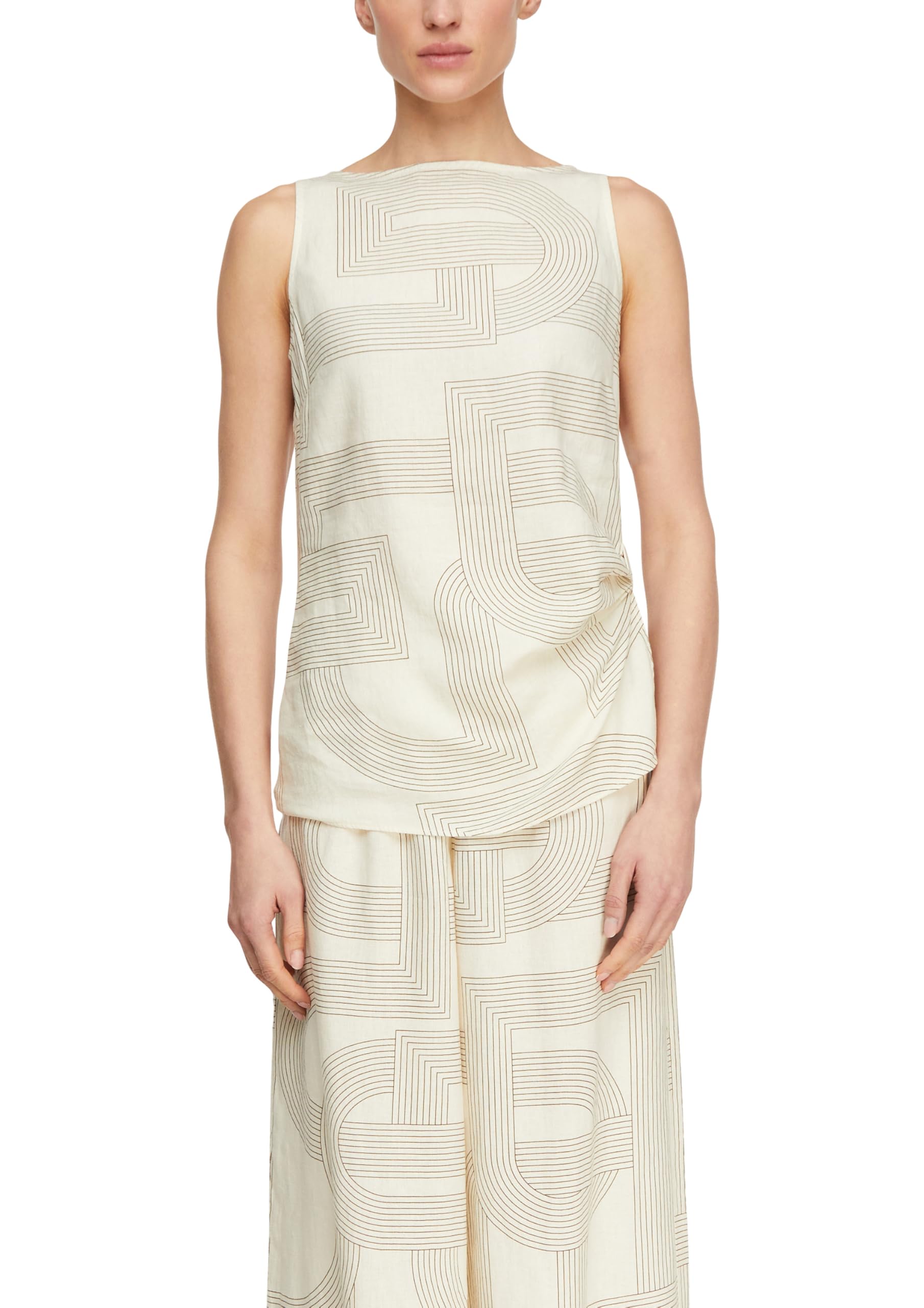 comma-blouses-bluse-leinenmix-gr-e-32-u-boot-tailliert image 1