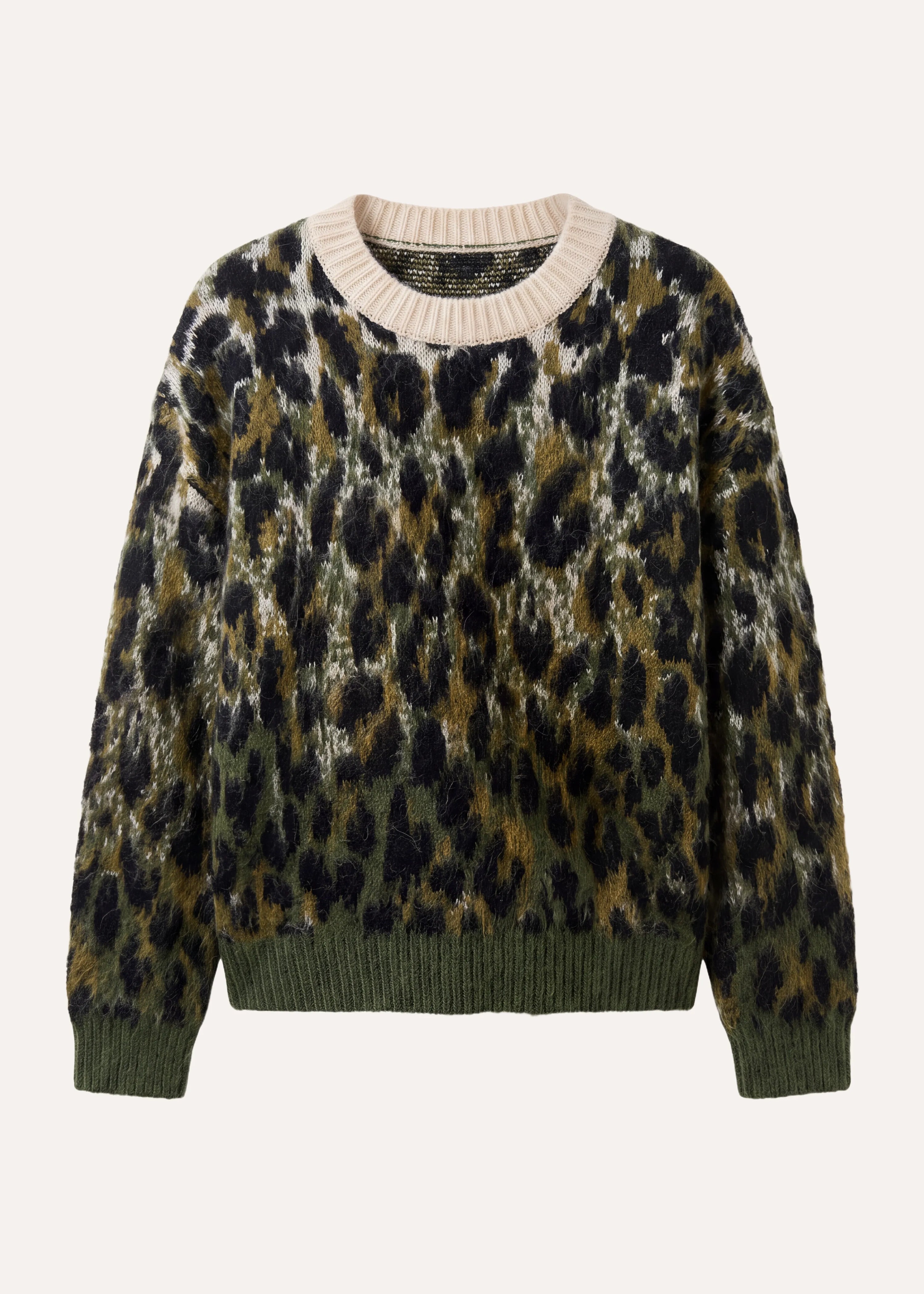 la-f-e-marabout-e-graou-pullover-khaki-animal-oversize image 6