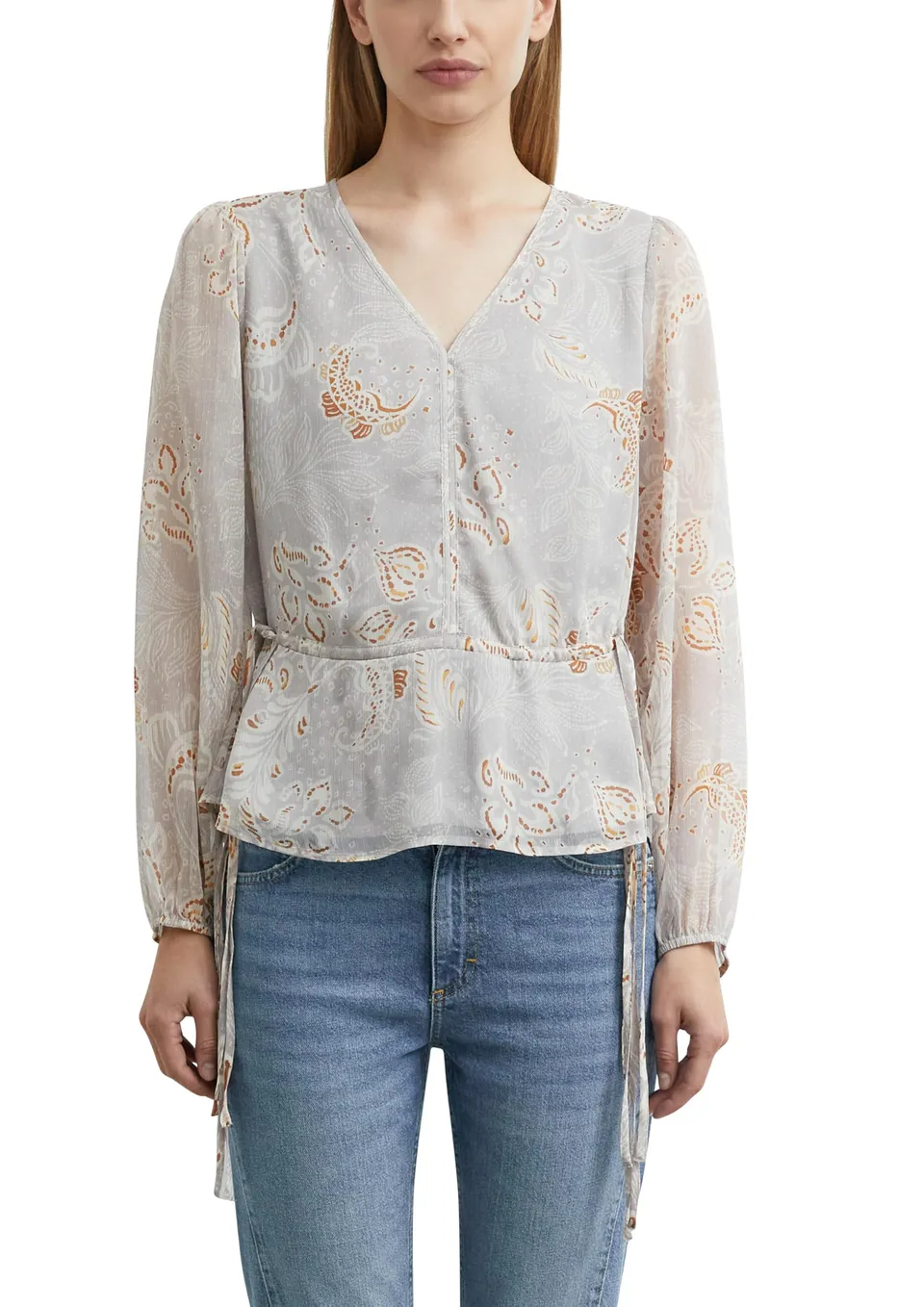 comma-blouses-chiffonbluse-print-v-ausschnitt-gr-e-32 image 1