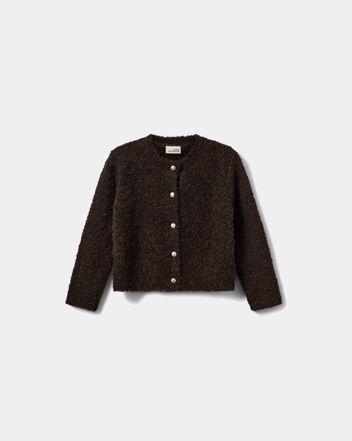 sofie-schnoor-kids-kyrakb-cardigan-strickjacke-dunkelbraun-boucl image 1