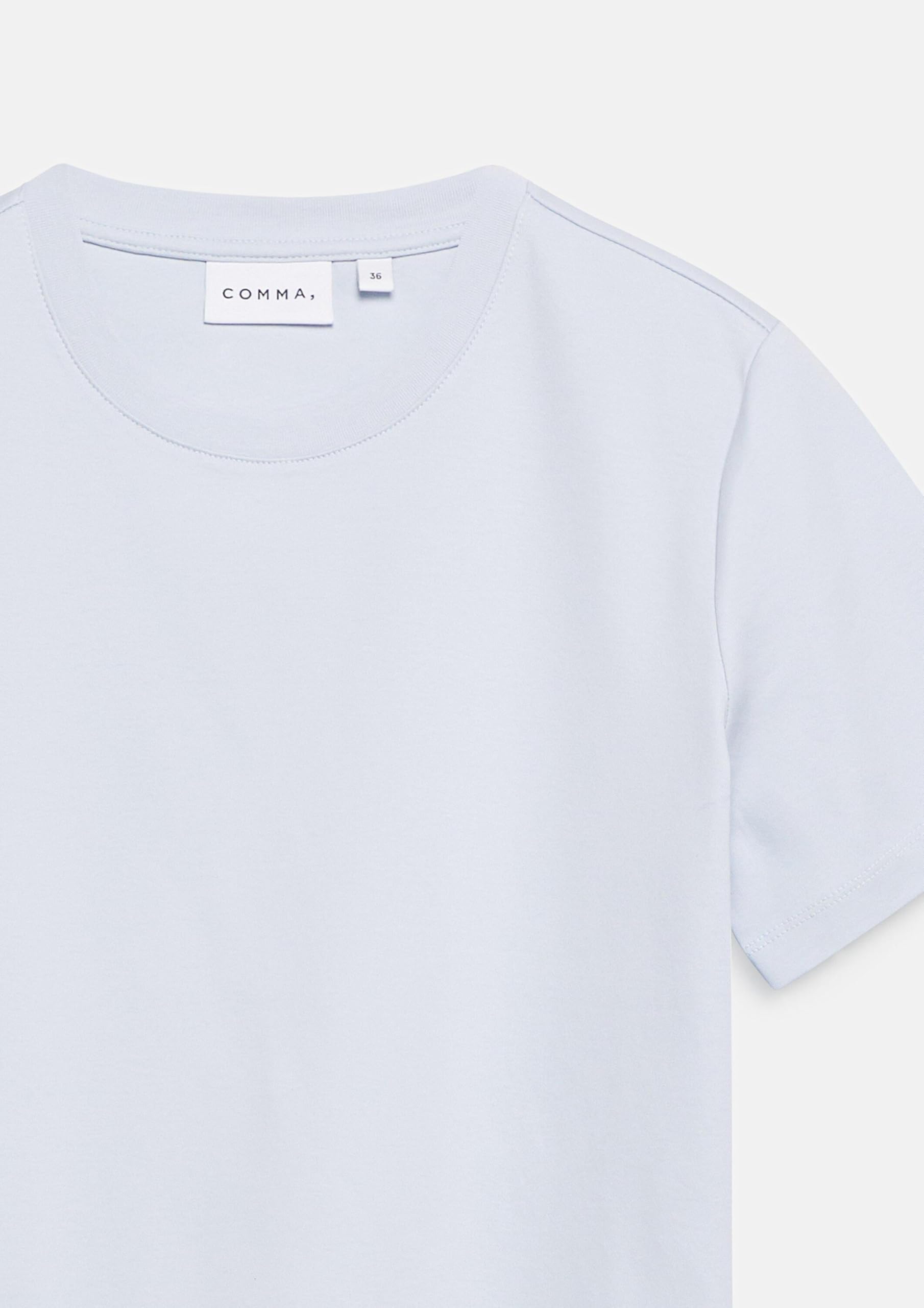 comma-basic-t-shirt-damen-top-baumwolle image 5