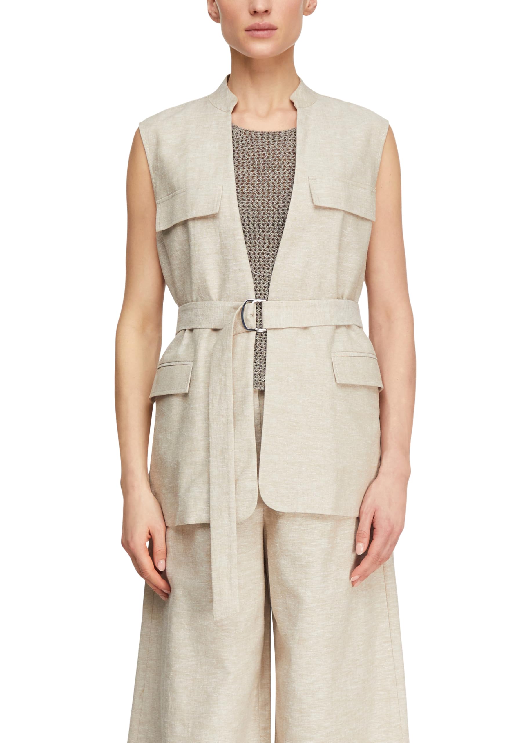 comma-jackets-weste-leinen-baumwolle-gr-32-stehkragen image 1