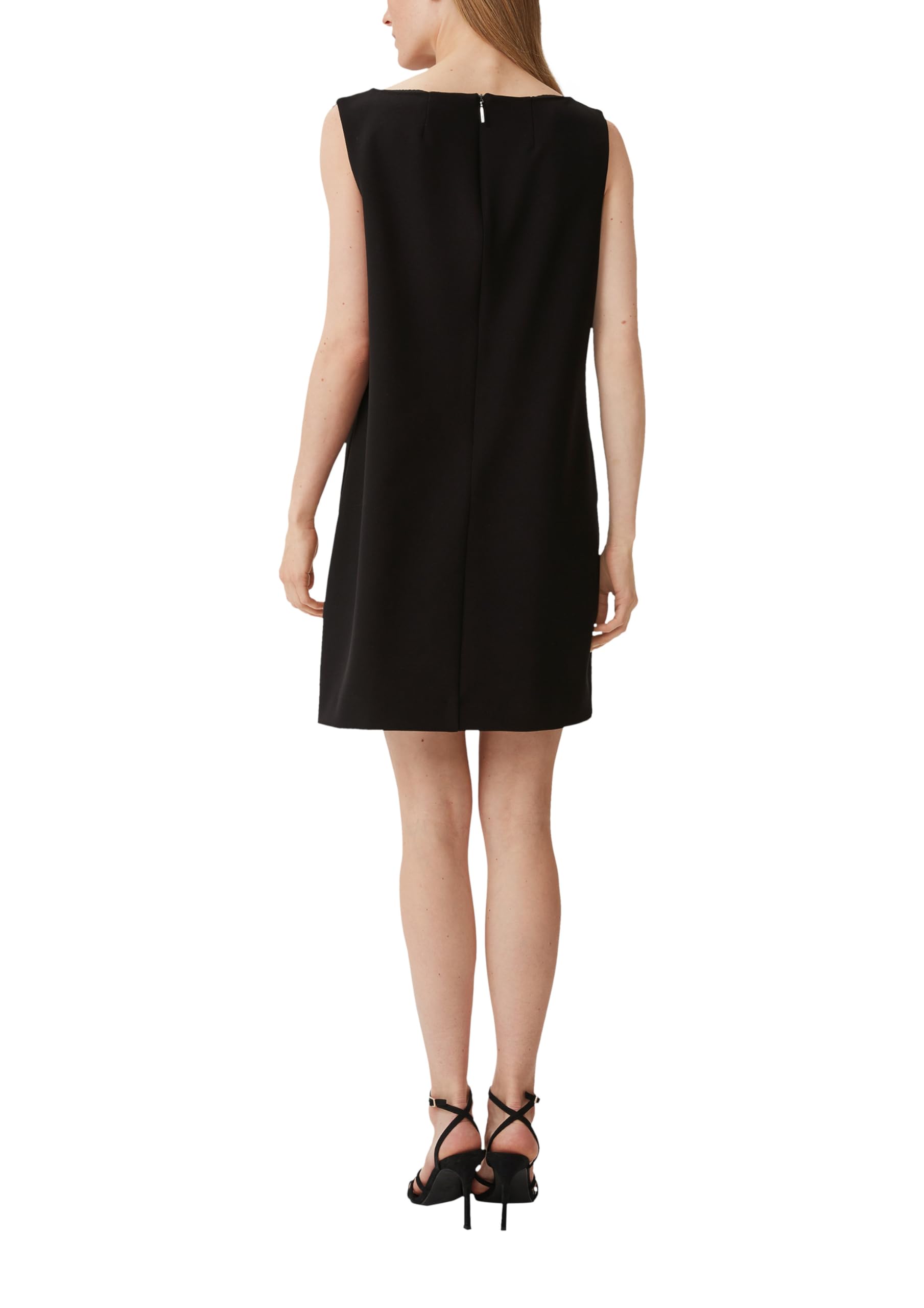 comma-kleid-piqu-schwarz-rmellos-u-boot-ausschnitt image 3