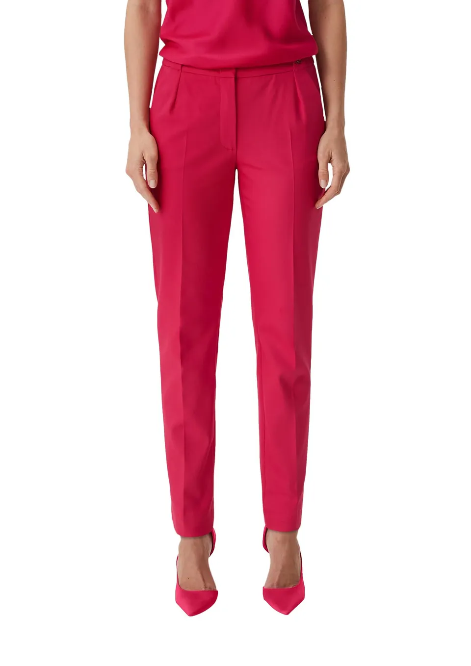 comma-stoffhose-damen-rosa-gr-34-b-gelfalte image 1