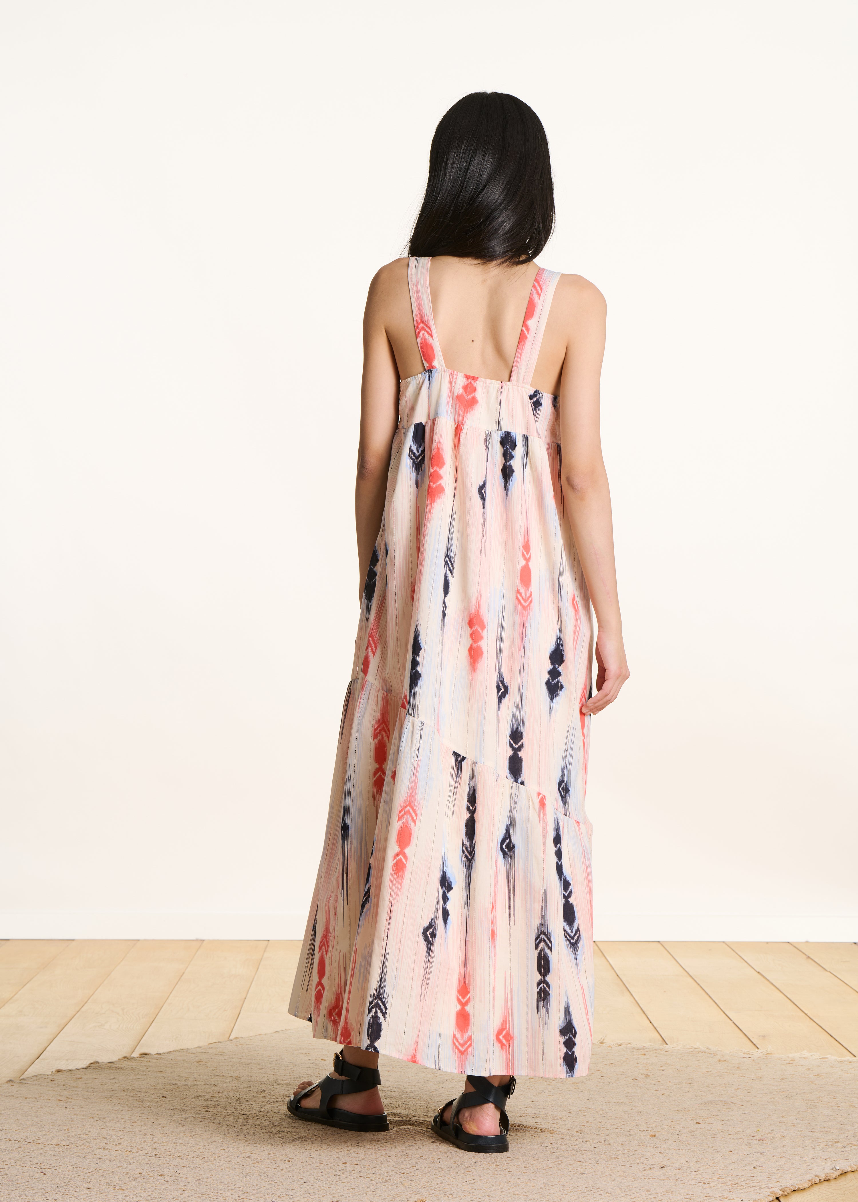la-f-e-marabout-e-maxikleid-gemustert-rosa-blau-lang image 4