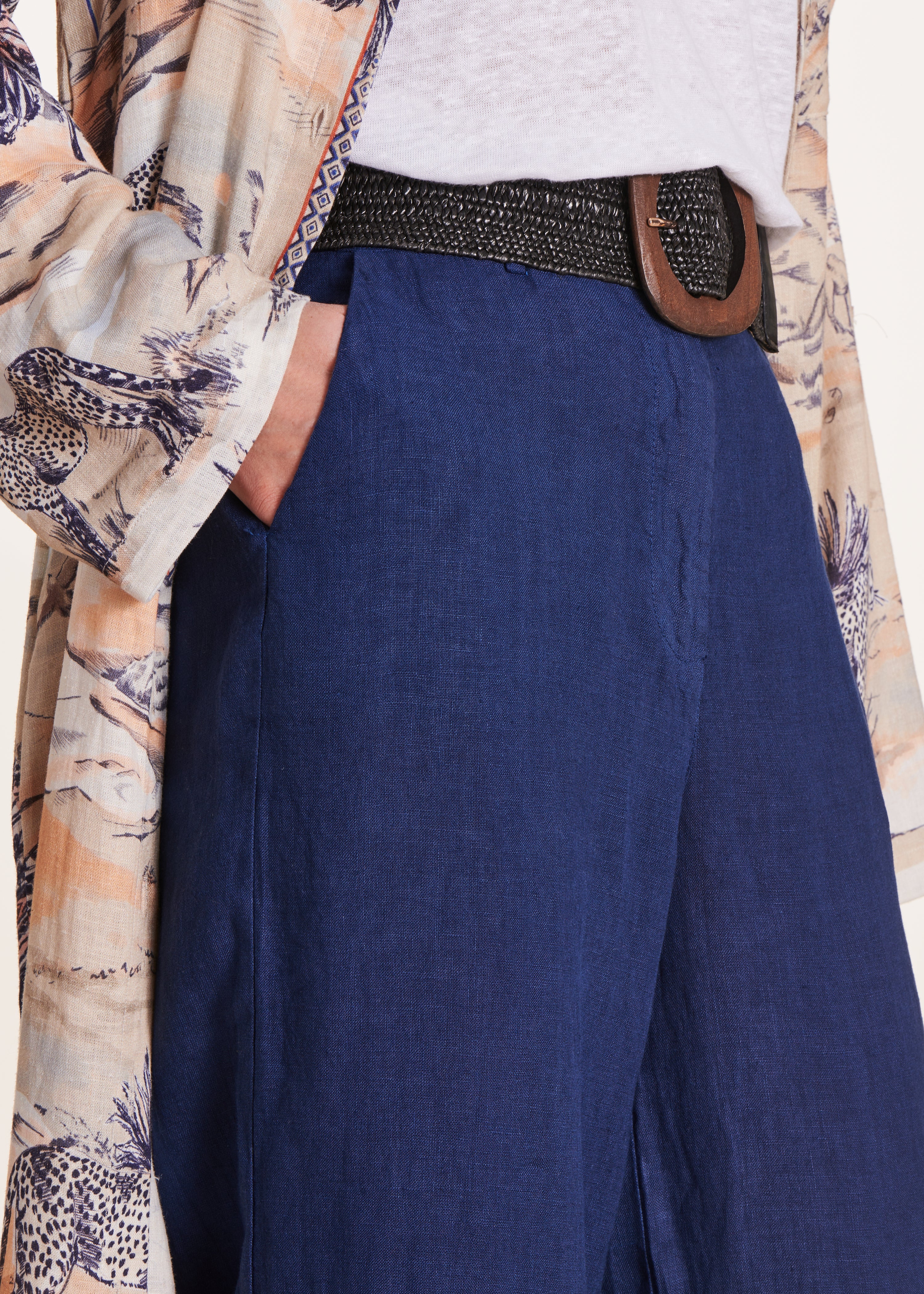 la-f-e-marabout-e-pantalons-jeans-hose-marine-leinen-weit image 5