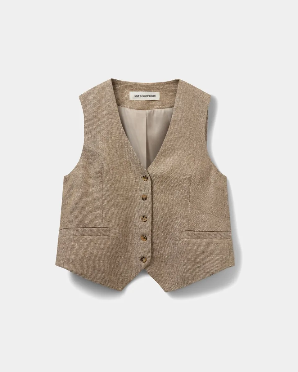 sofie-schnoor-women-ida-weste-s252436-hellbraun-leinen image 1