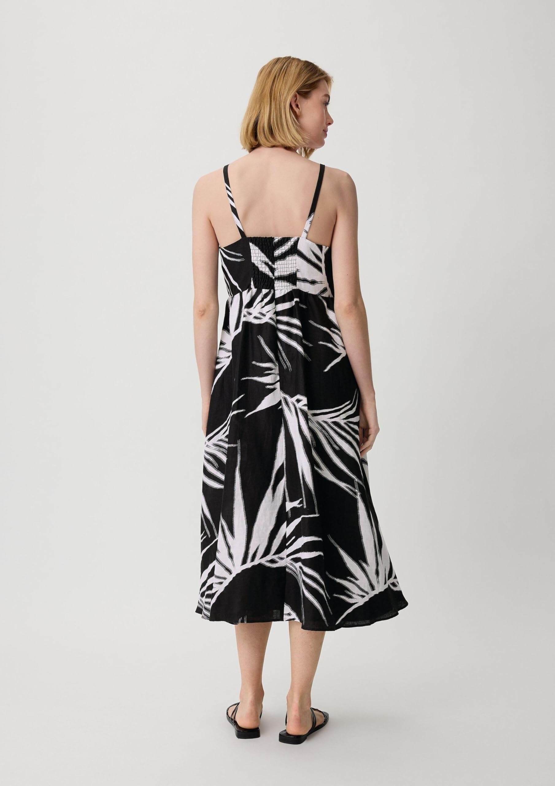 comma-dresses-midikleid-leinen-allovermuster image 7
