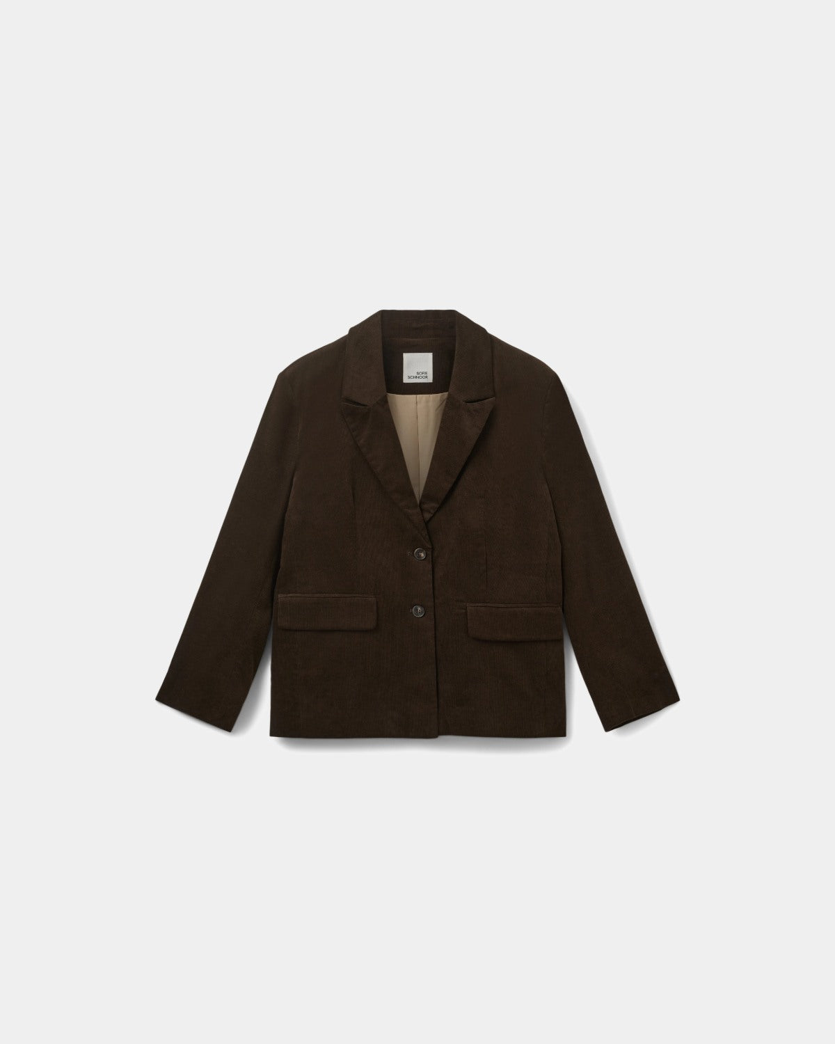 sofie-schnoor-pennysw-blazer-damen-dunkelbraun-samt-baumwolle image 1