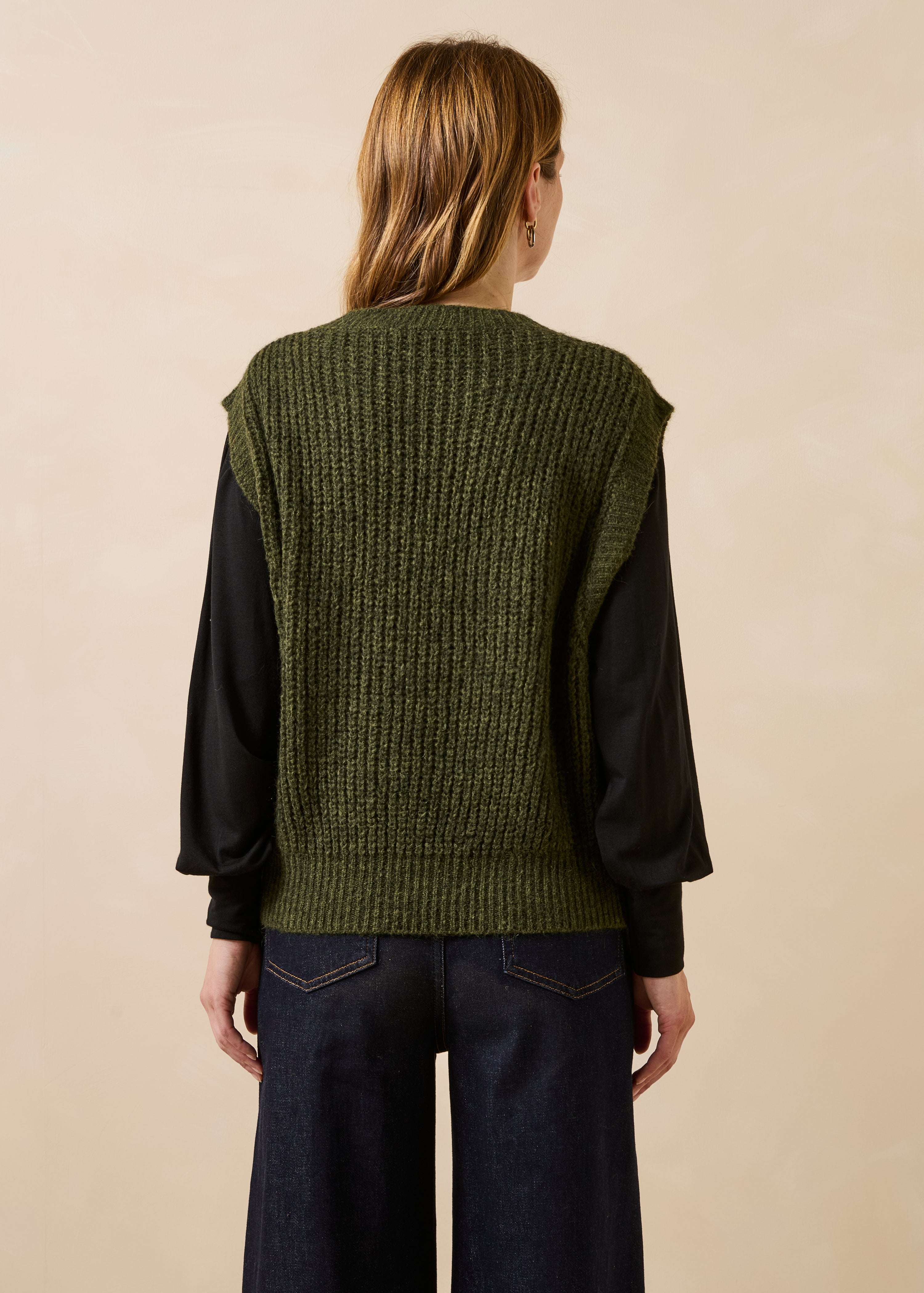 la-f-e-marabout-e-gabina-pullunder-khaki-zopf-strick image 3