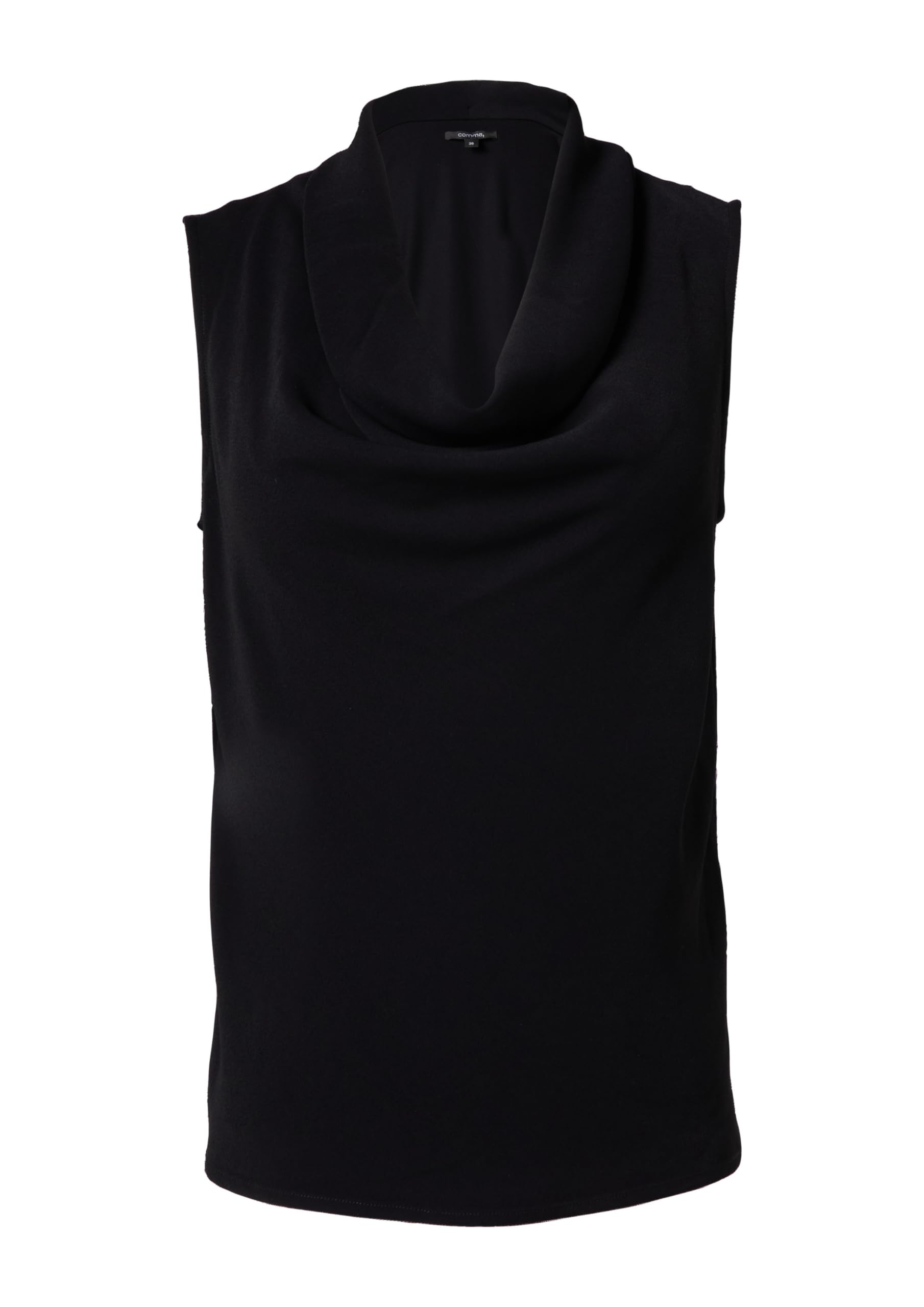 comma-top-mit-wasserfallkragen-gr-42-t-shirt-schwarz-elegant image 3