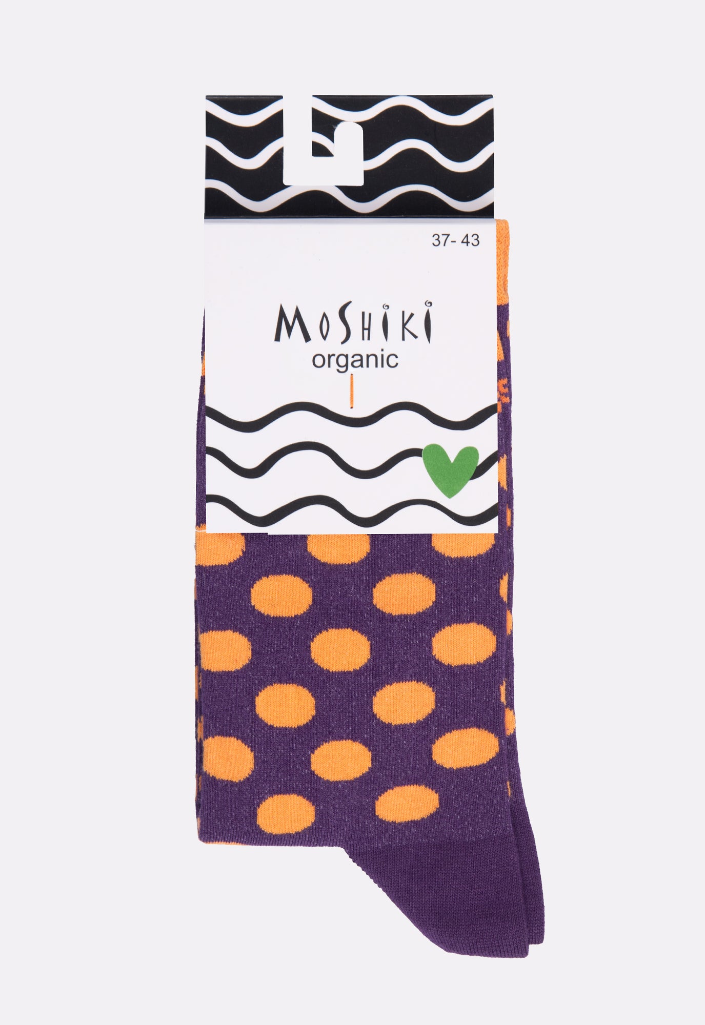 moshiki-yofi-tofi-dots-socken-biobaumwolle-purple-orange-37-43 image 2