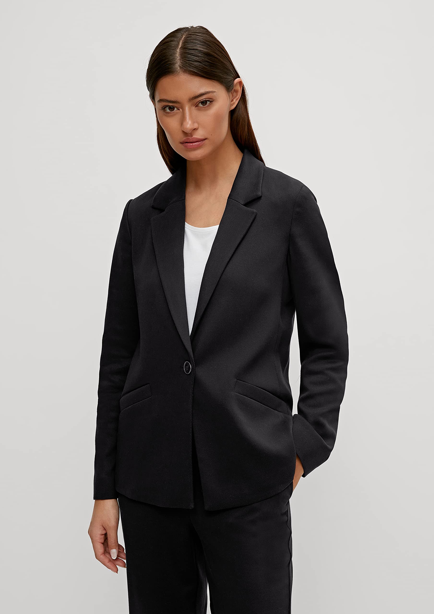 comma-blazer-langarm-blazer-damen-schwarz-gr-e-34-elegant image 4