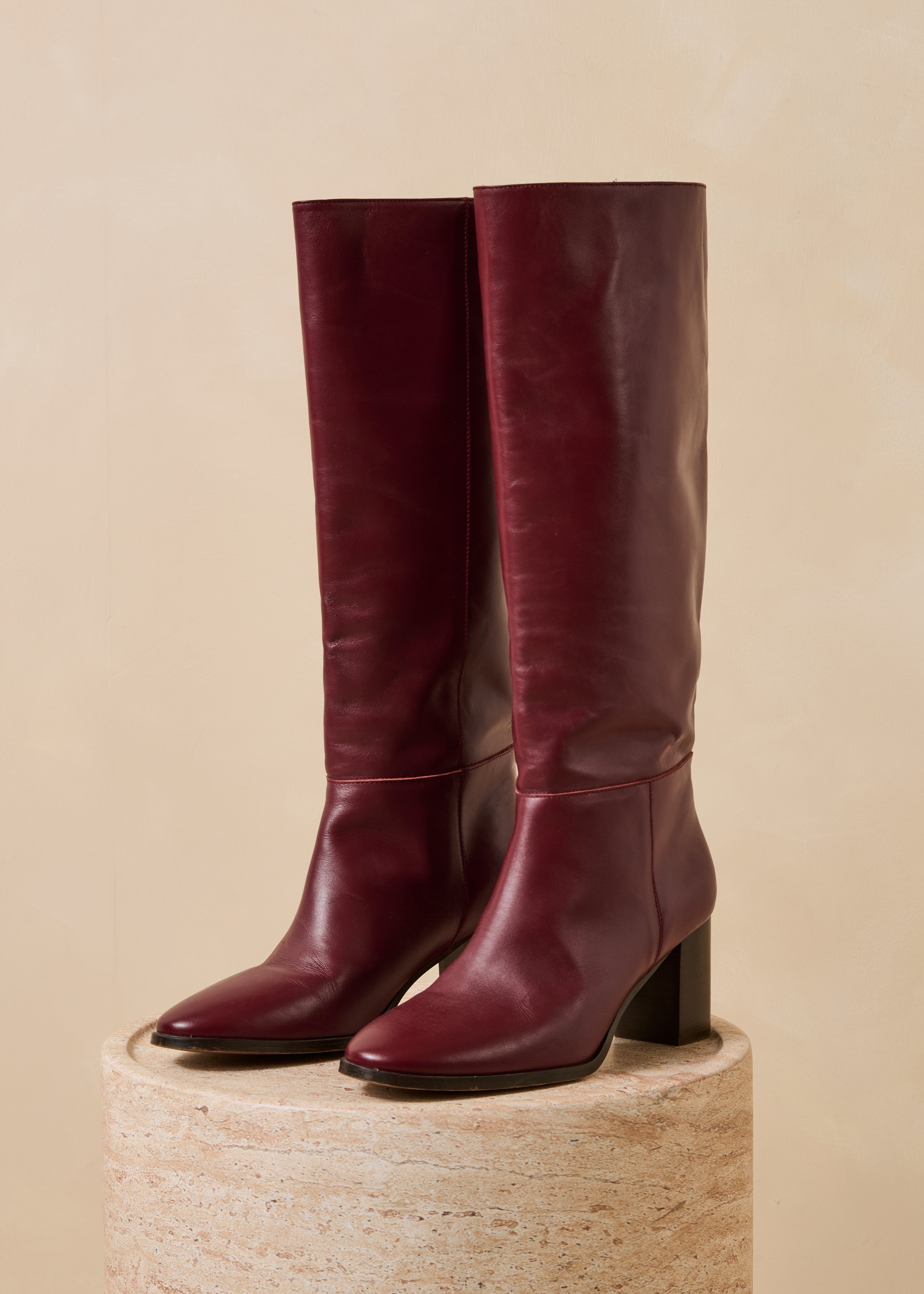 la-f-e-marabout-e-zakui-stiefel-bordeaux-leder-absatz image 2