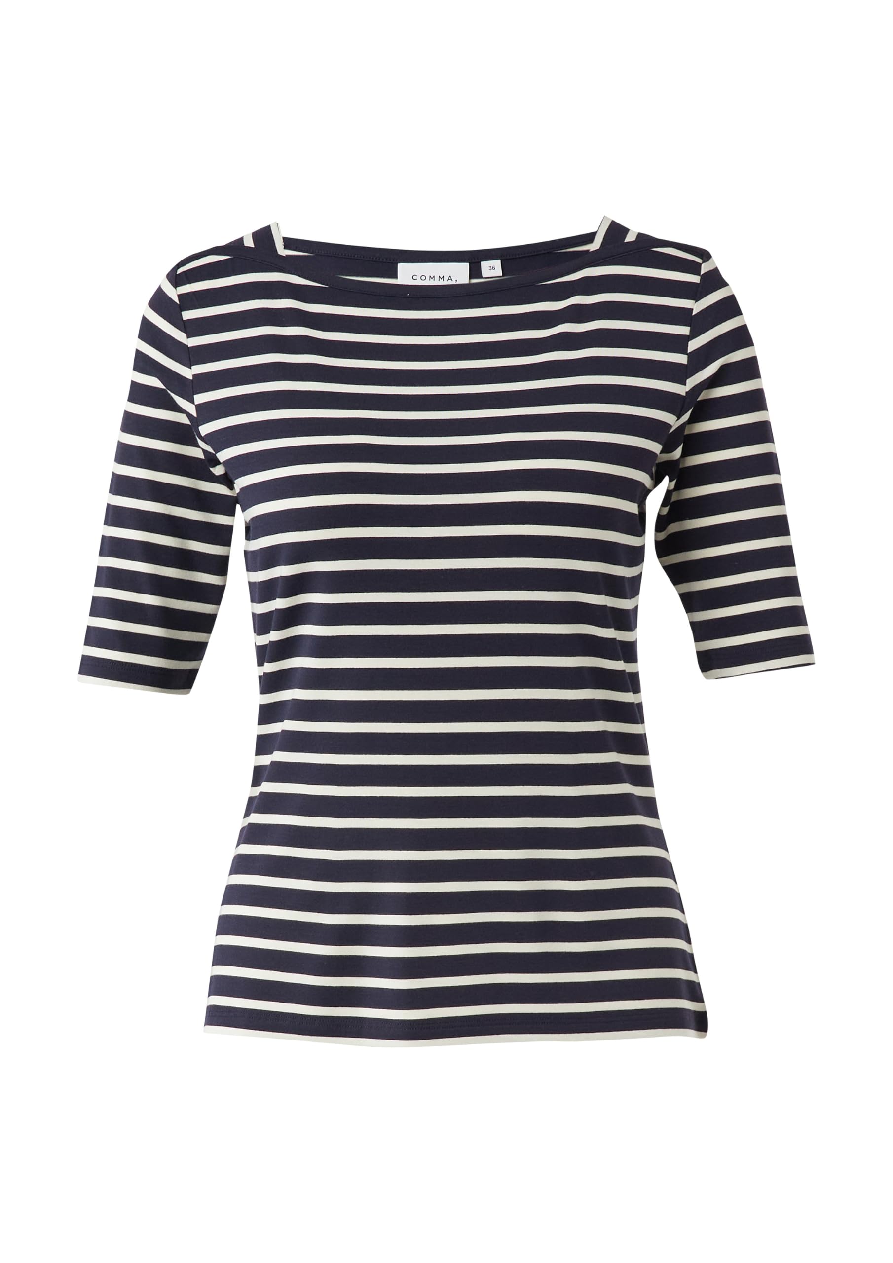 comma-tops-viskose-streifenshirt-slim-fit-beige-gr-38 image 4