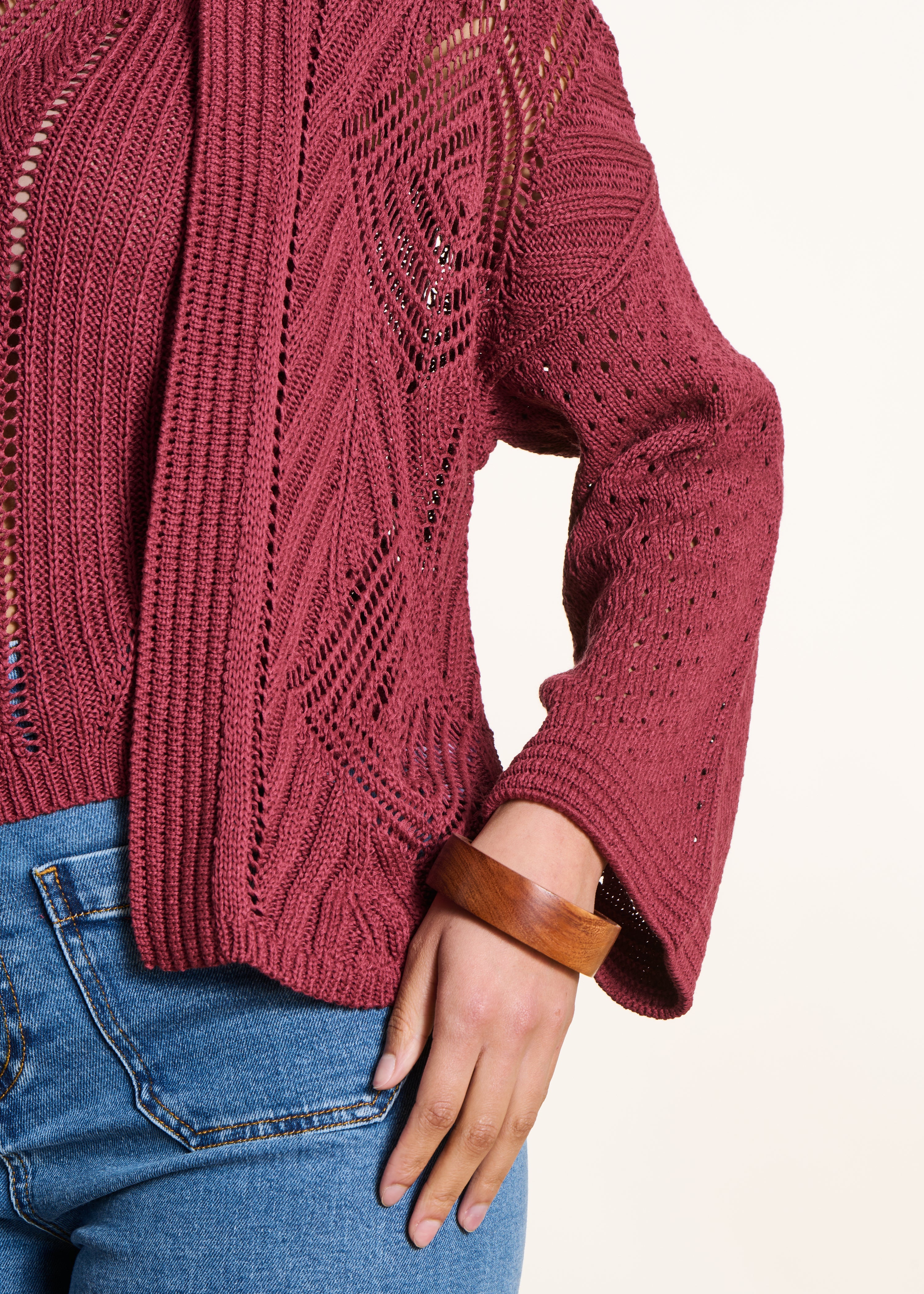 la-f-e-marabout-e-pulls-gilets-gilet-bordeaux-h-kelstrick-offen image 5